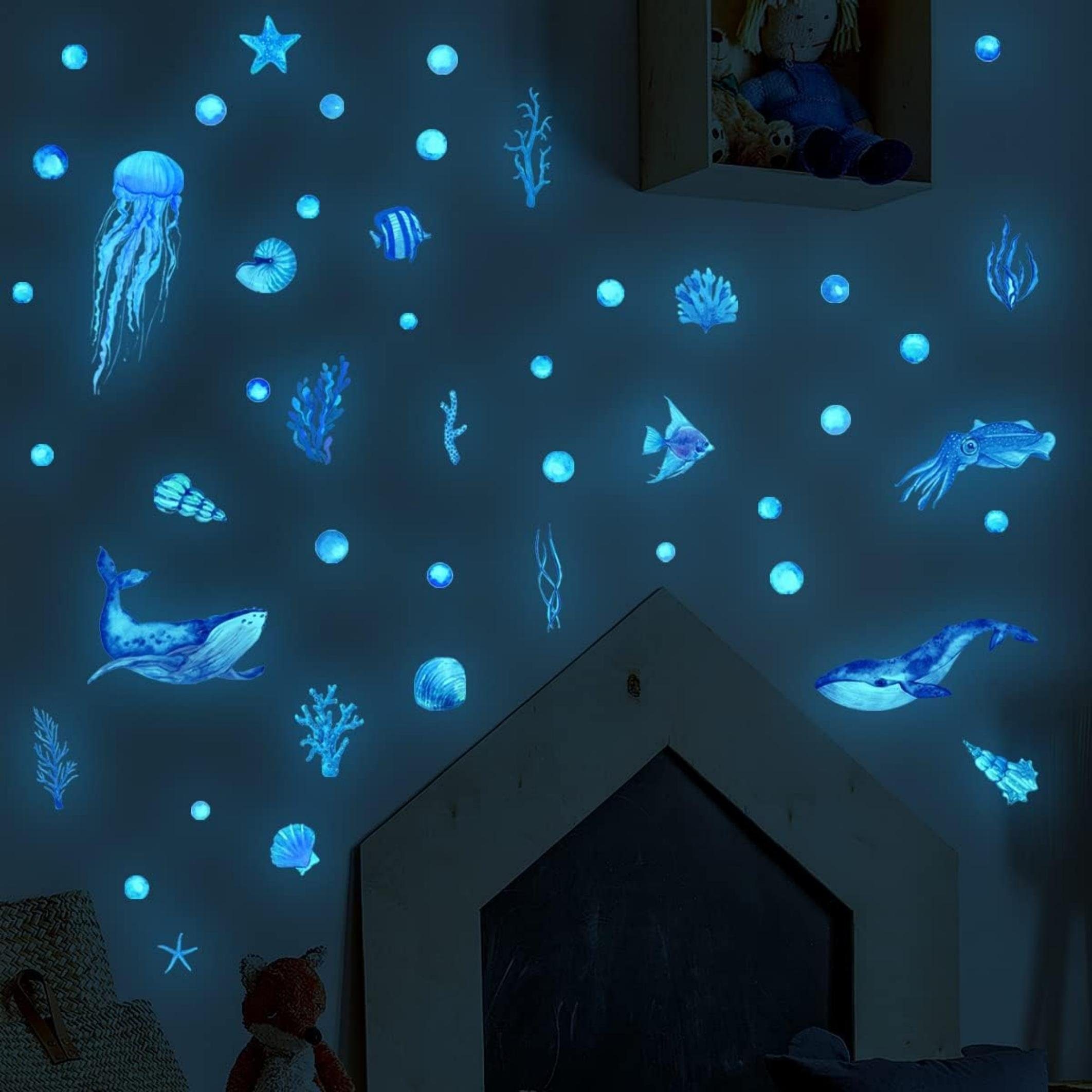 Coonoor Wandsticker selbstklebend Leuchtsticker Wandtattoo,für Kinderzimmer Schlafzimmer (1 St)