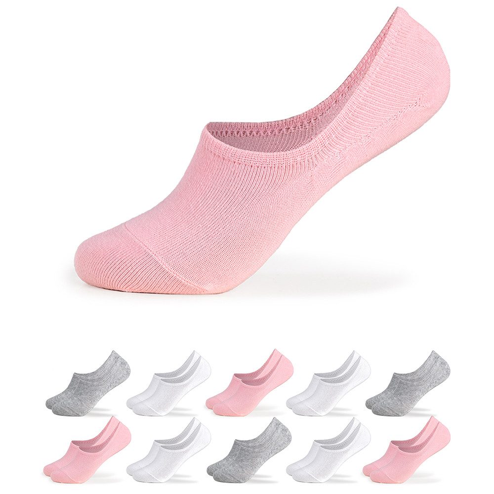 OCCULTO Füßlinge Damen Füsslinge 10er Pack (Modell: Susi) (10-Paar)