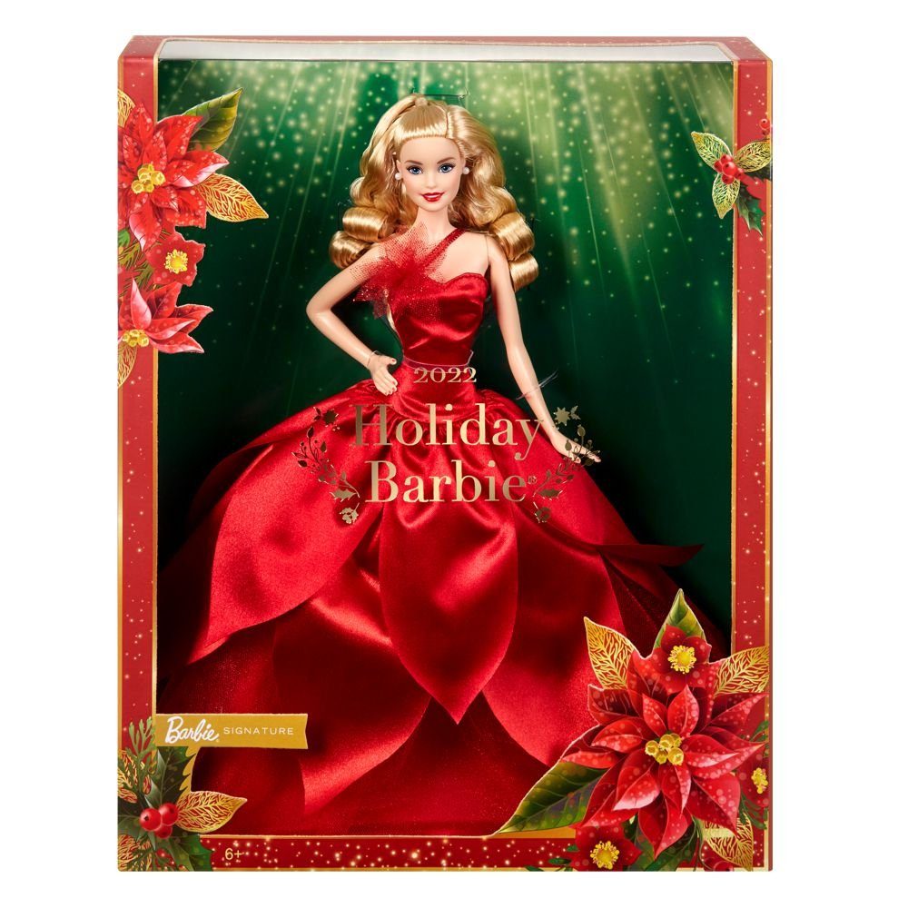 Barbie Anziehpuppe Holiday Barbie 2022 HBY03 Mattel Signature Puppe Sammelpuppe