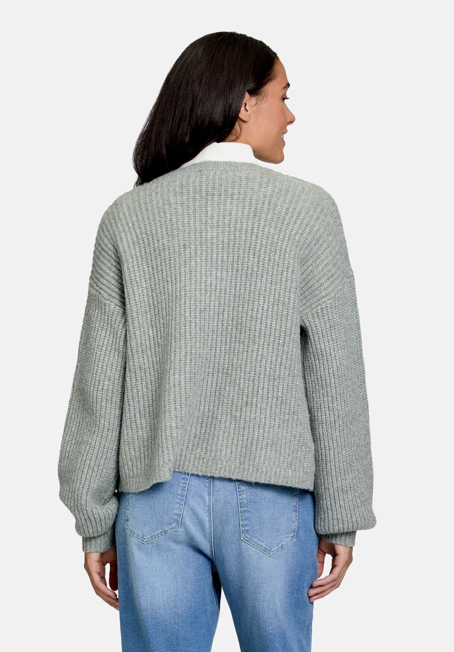 Cartoon Strickjacke Damen mit Taschen (1-tlg)