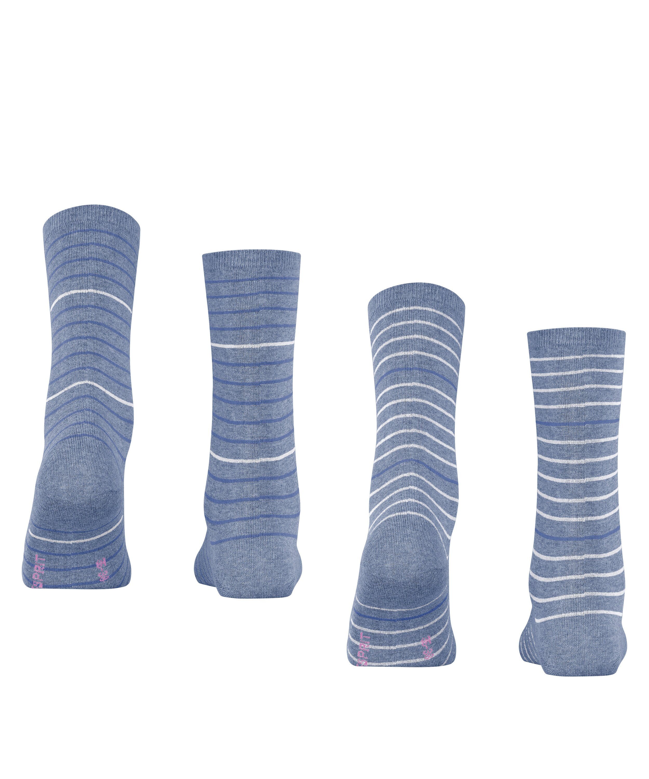 Esprit Stripe Fine jeans (6458) Socken (2-Paar) 2-Pack