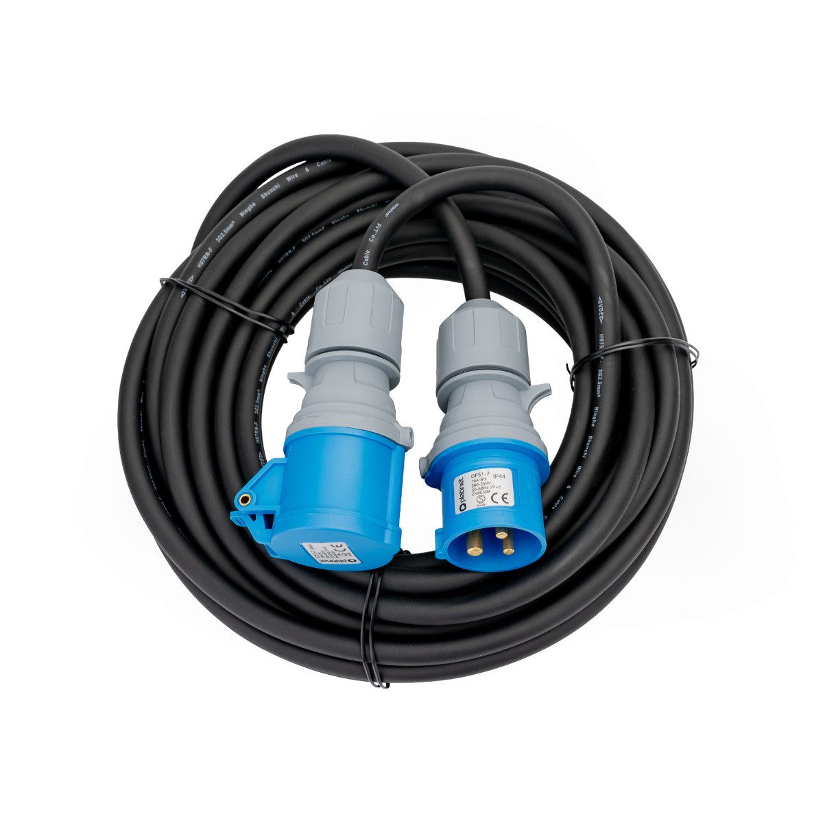 Platinet EV_GP5110 CEE-Adapterkabel CEE Stecker zu CEE Steckdose, Robustes 10 m CEE Verlängerungskabel für Outdoor Einsatz