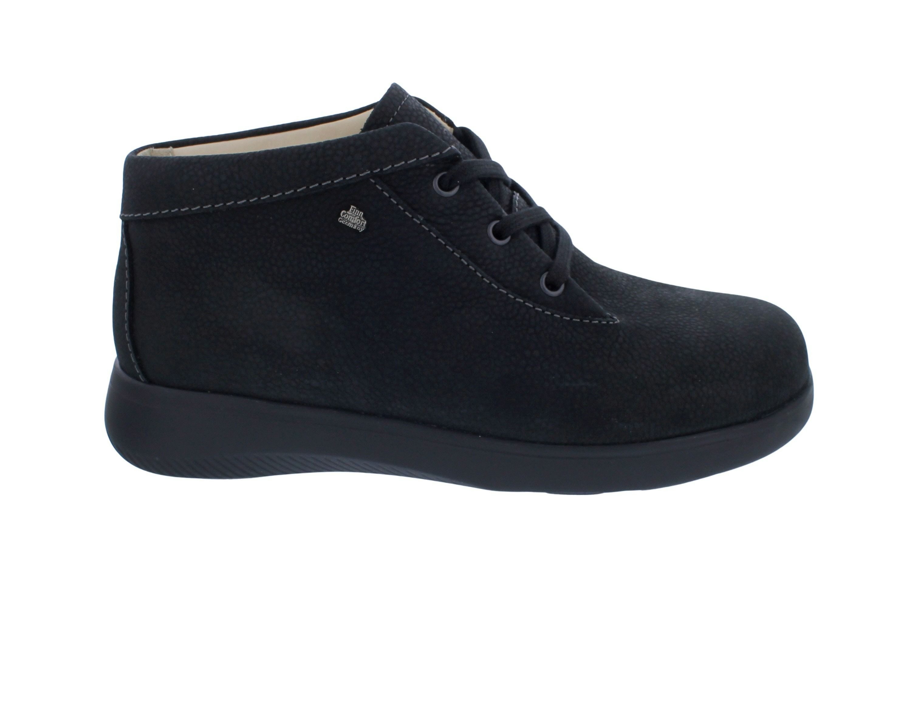 Finn Comfort Finn Comfort Stiefelette Spa 2867-834393, Nubukleder, Schwarz, Fußbett Schnürstiefel