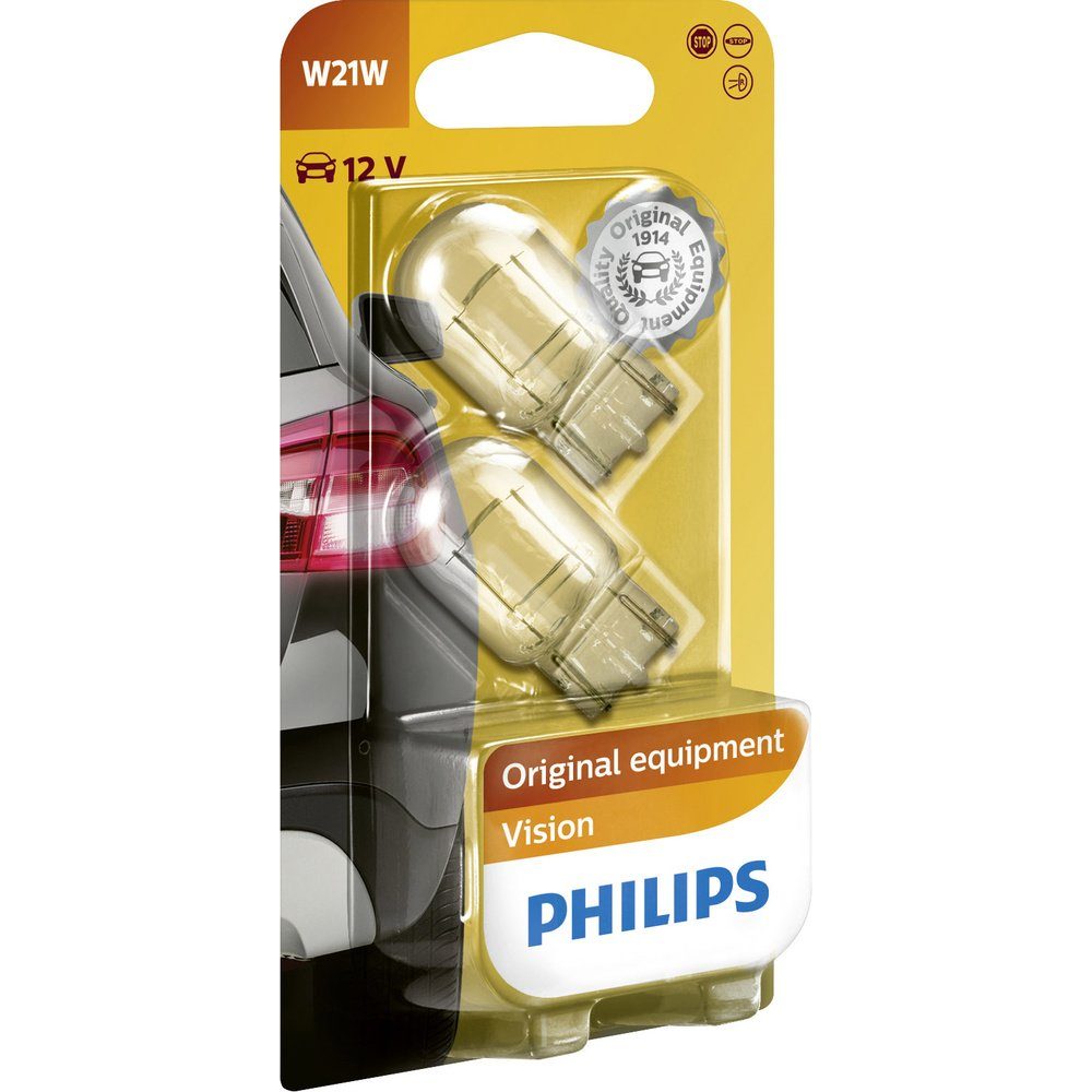 Philips KFZ-Ersatzleuchte Philips 12065B2 V Leuchtmittel 21 Signal W 12 Vision W21W