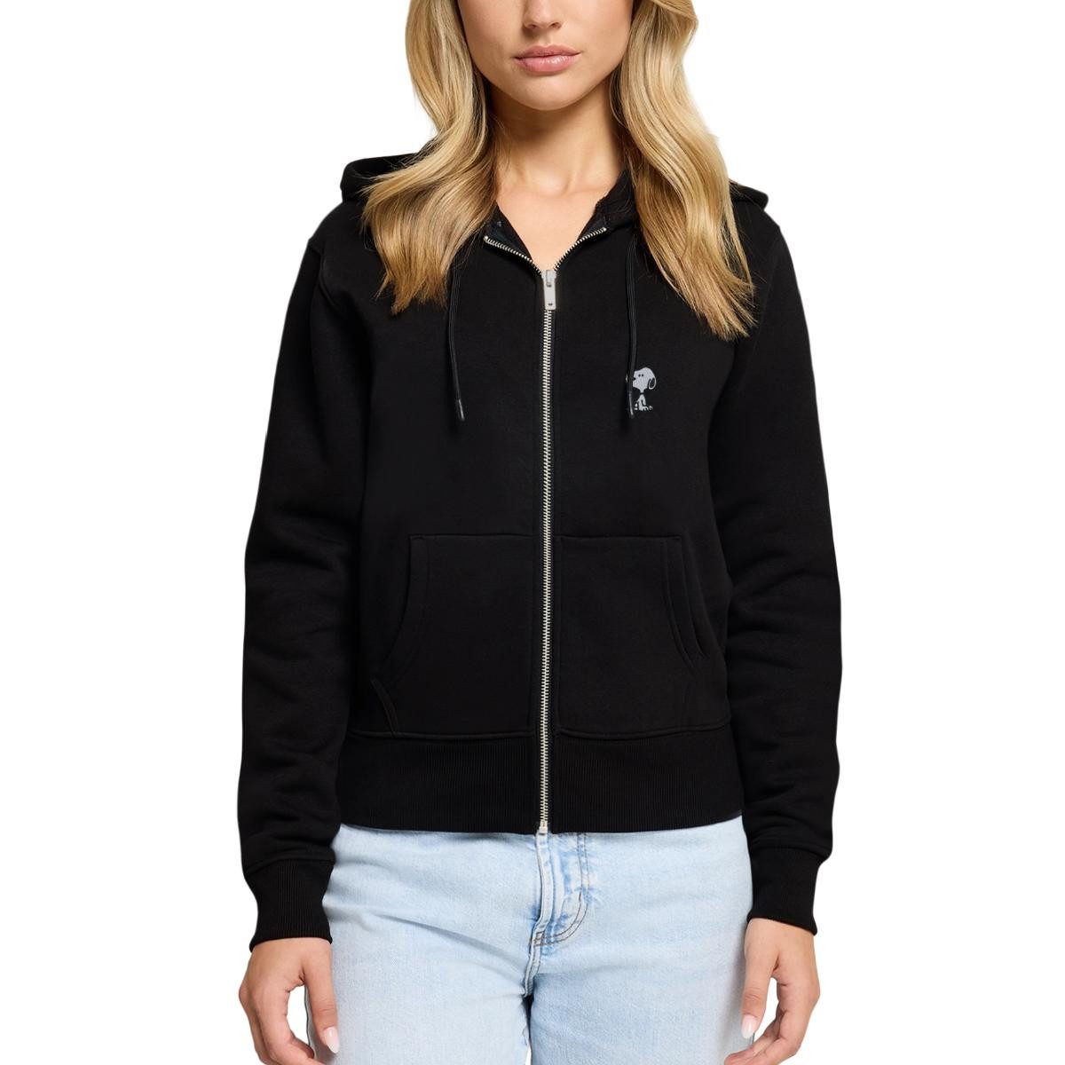 Spreadshirt Hoodie Peanuts Snoopy Stick Niedlich Kapuzenjacke Damen (1-tlg)