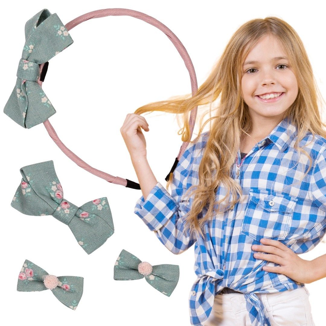 Sarcia.eu Haarnadel Celadon rosa Haarschmuck Stirnband + 3x Nella Haarnadel