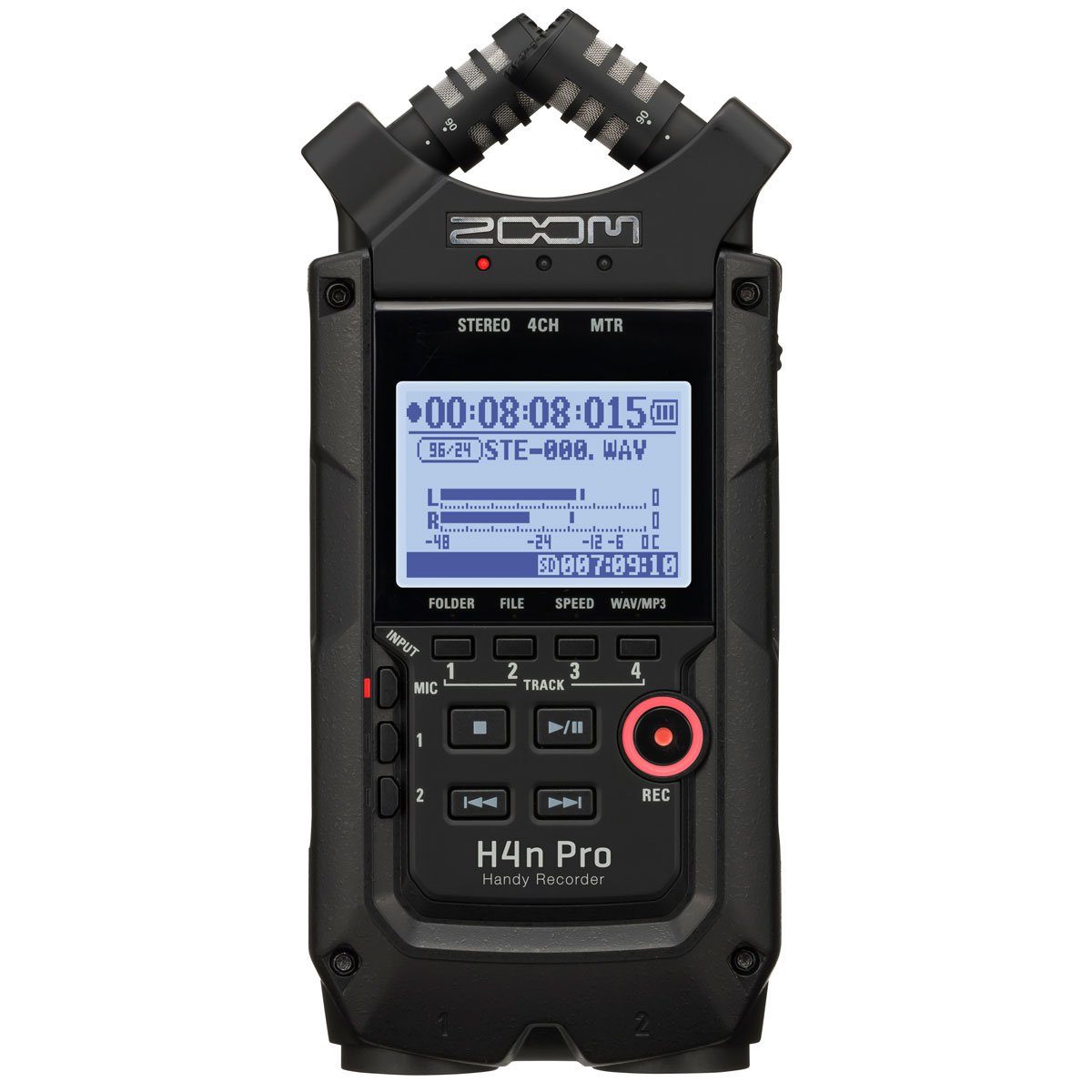 Zoom H4n PRO Black tragbarer Audio-Recorder Speicherkarte 32GB