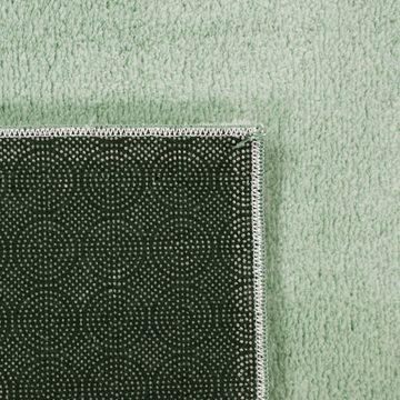 Hochflor-Teppich Shaggy Teppich mit Hoch- & Langflor, waschbar, in grün, Teppich-Traum, rechteckig, Höhe: 18 mm