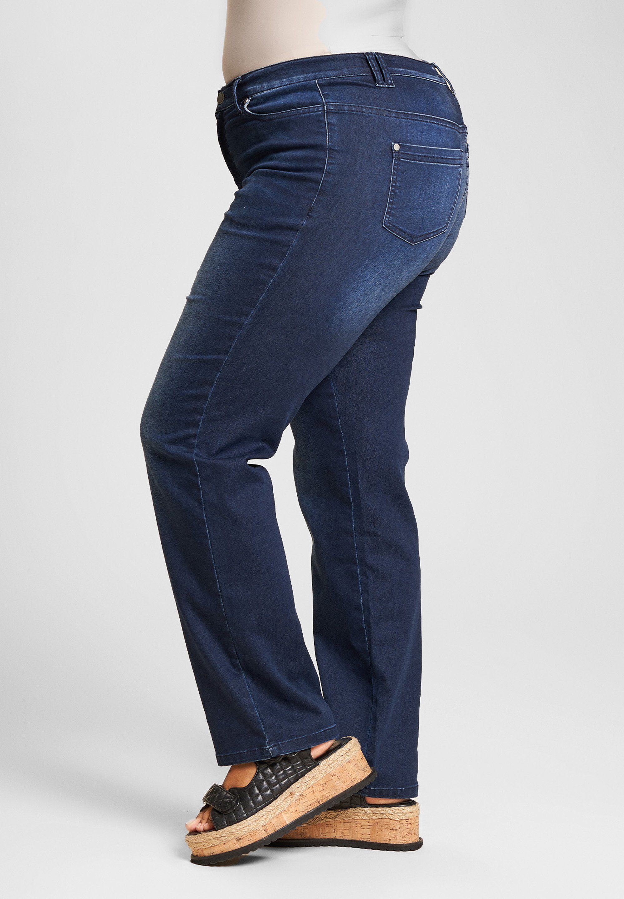 STUDIO Straight-Jeans Ashley Blue1