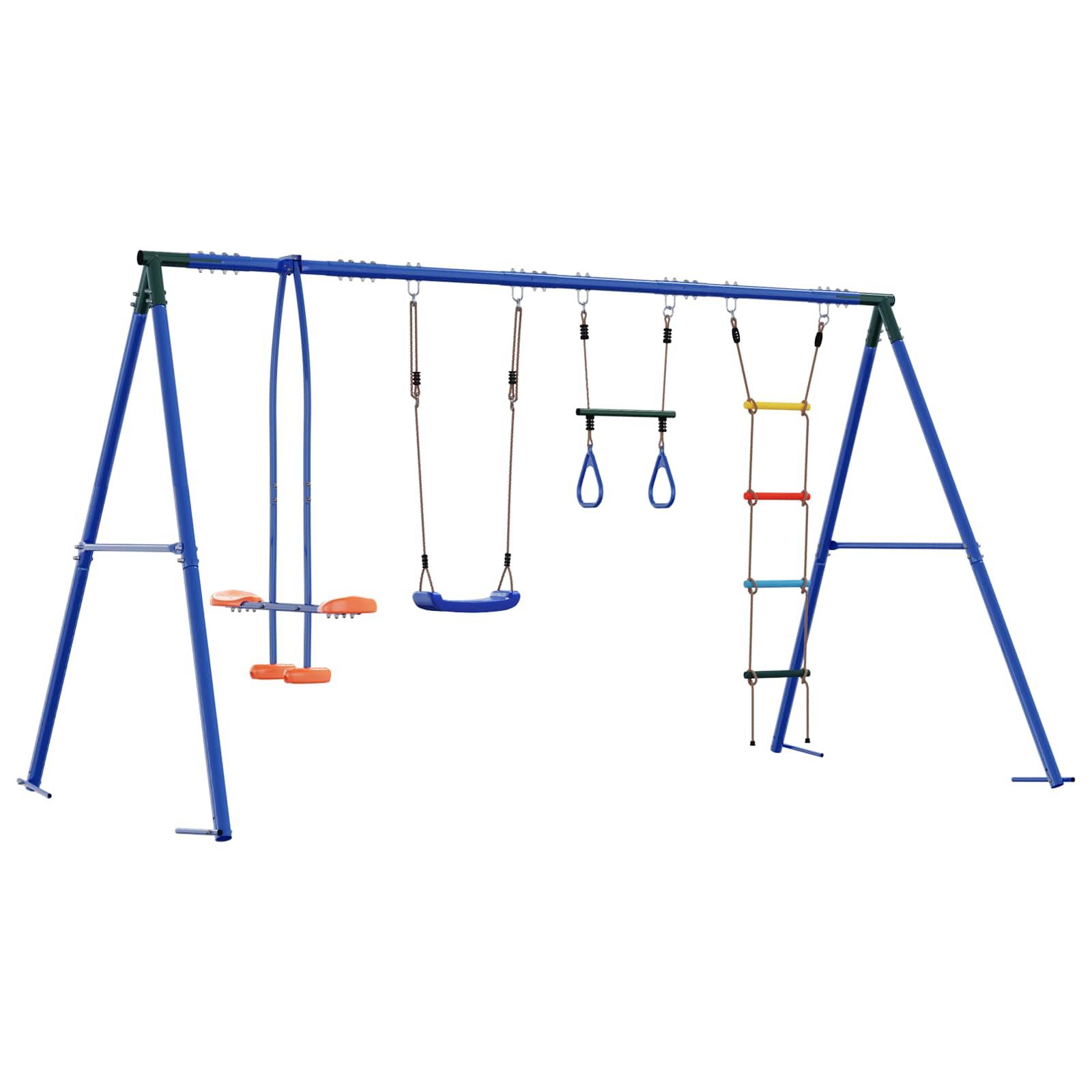 vidaXL Spielturm Outdoor Schaukelset Mehrfarbig Stahl und PE