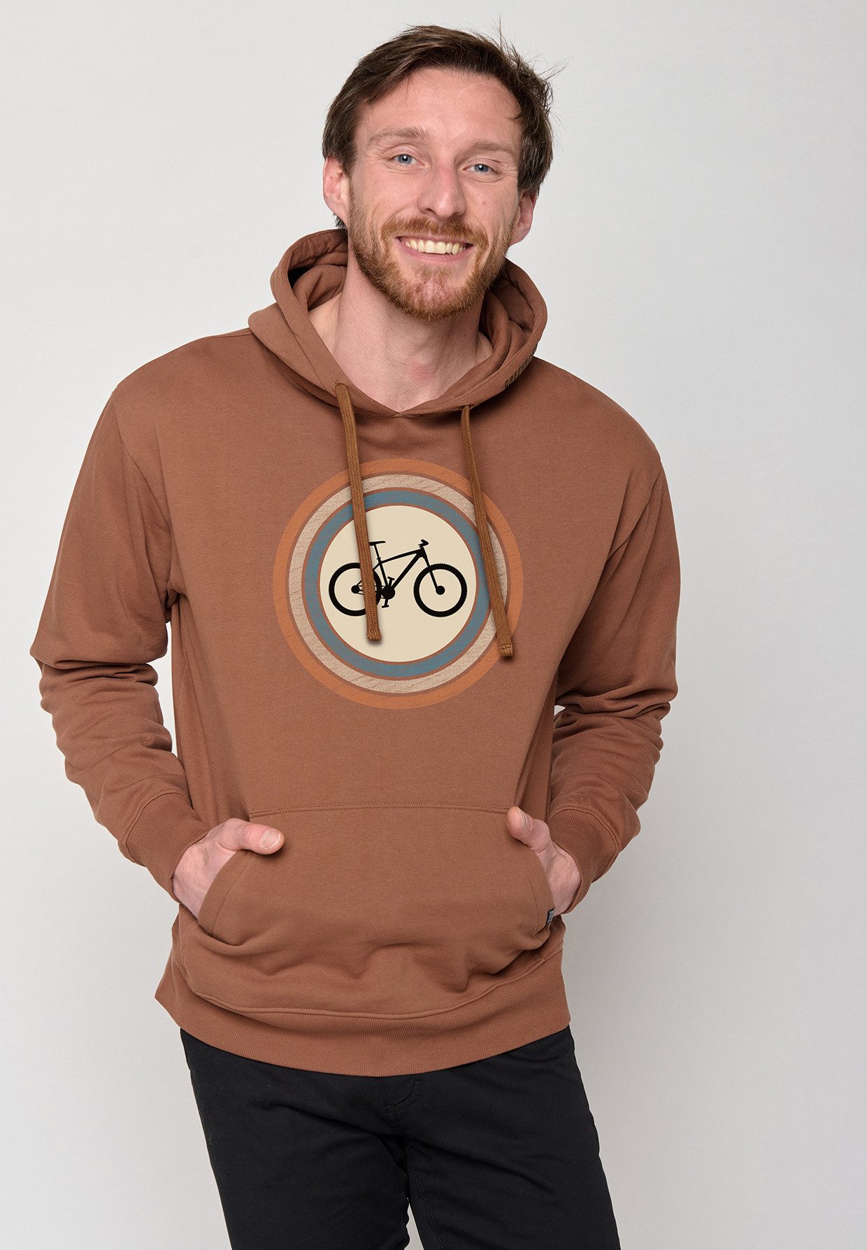 GreenBomb Hoodie Joy Bike Target Motiv Fahrrad (1) weitgeschnittener Hoodie, Oversize, aufgesetzte Fronttasche