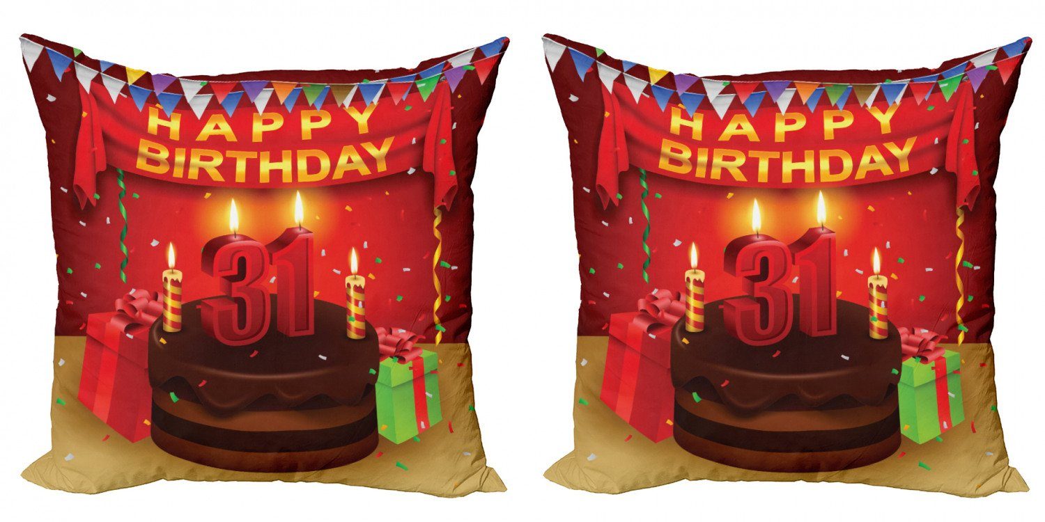 Kissenbezüge Modern Accent Doppelseitiger Digitaldruck, Abakuhaus (2 Stück), Party Kuchen Geburtstag