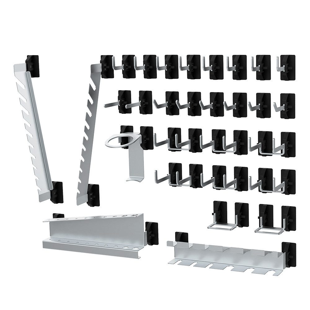 Simplaflex Lochwand SimplaClip Hakensortiment, mit 28 Haken, (Set, 28-tlg)