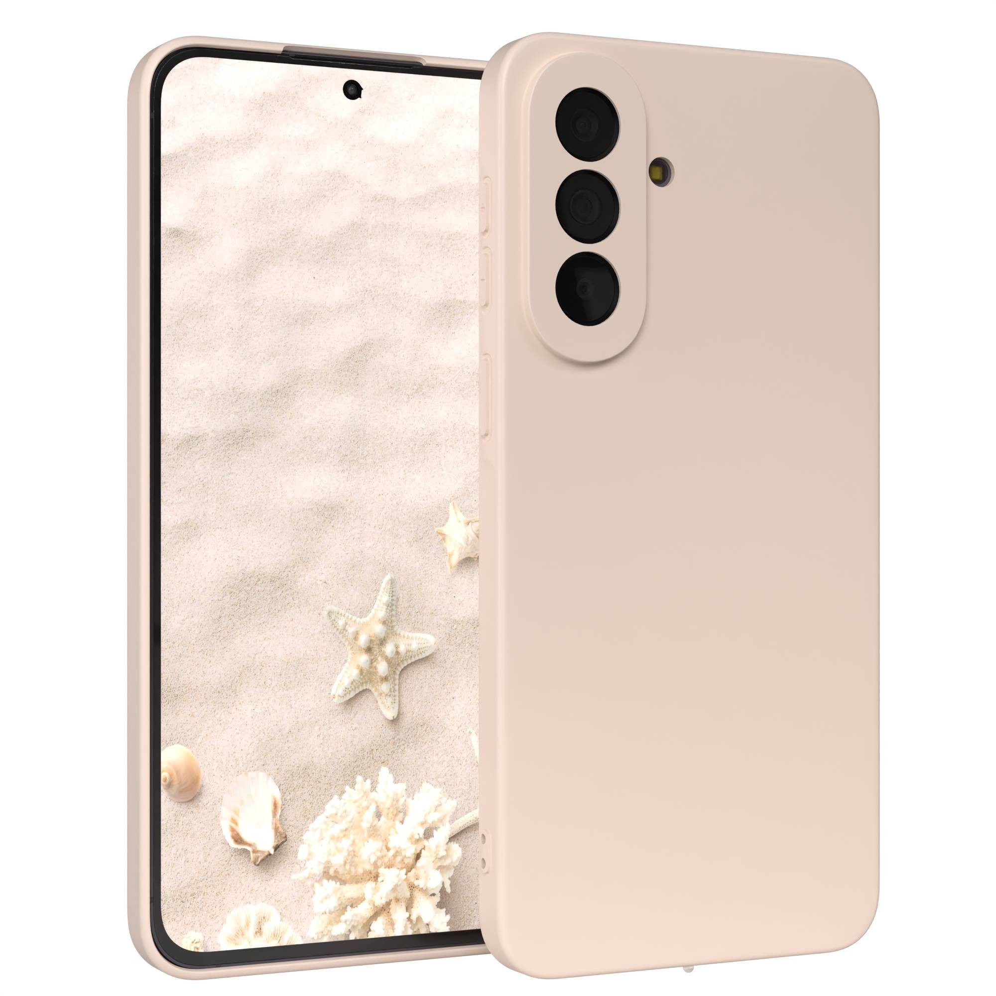 EAZY CASE Handyhülle TPU Hülle für Samsung Galaxy A57 6,7 Zoll, Bumper Case Matt Slimcover Silikonschutzhülle elastisch Taupe / Beige