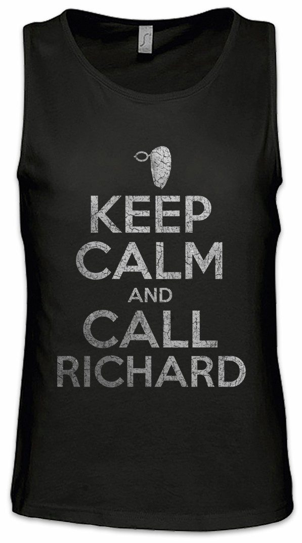 Urban Backwoods Tanktop Keep Calm And Call Richard Ärmelloses T-Shirt Belfast Boardwalk Nucky Thompson Empire Atlantic TV