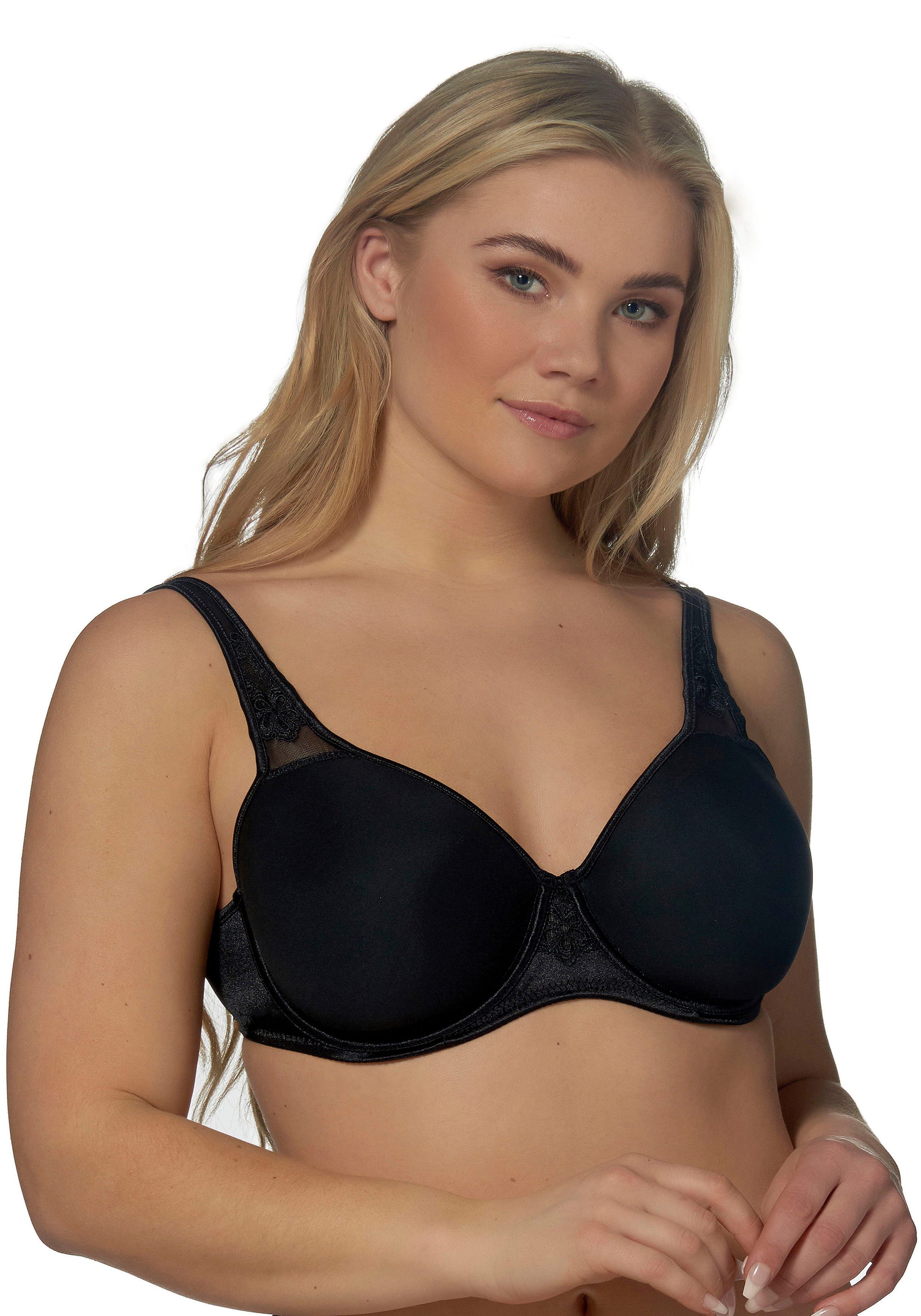 Elbrina Bügel-BH Spacer Bra vorgeformte Cups, breite Träger, mit Bügel, mit Spitze, feminin