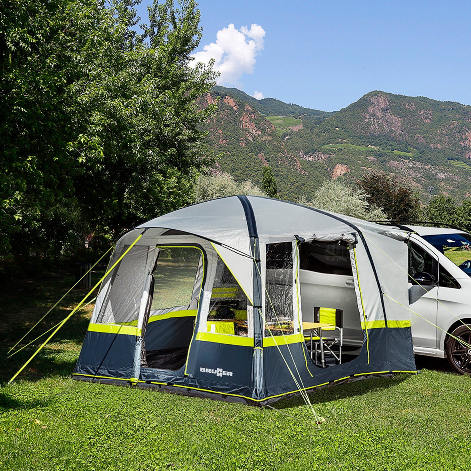 Air Van, VW Zelt Bus aufblasbares 2.0 Aufblasbar 180-220 BRUNNER Zelt Camping Vorzelt Trouper Luft