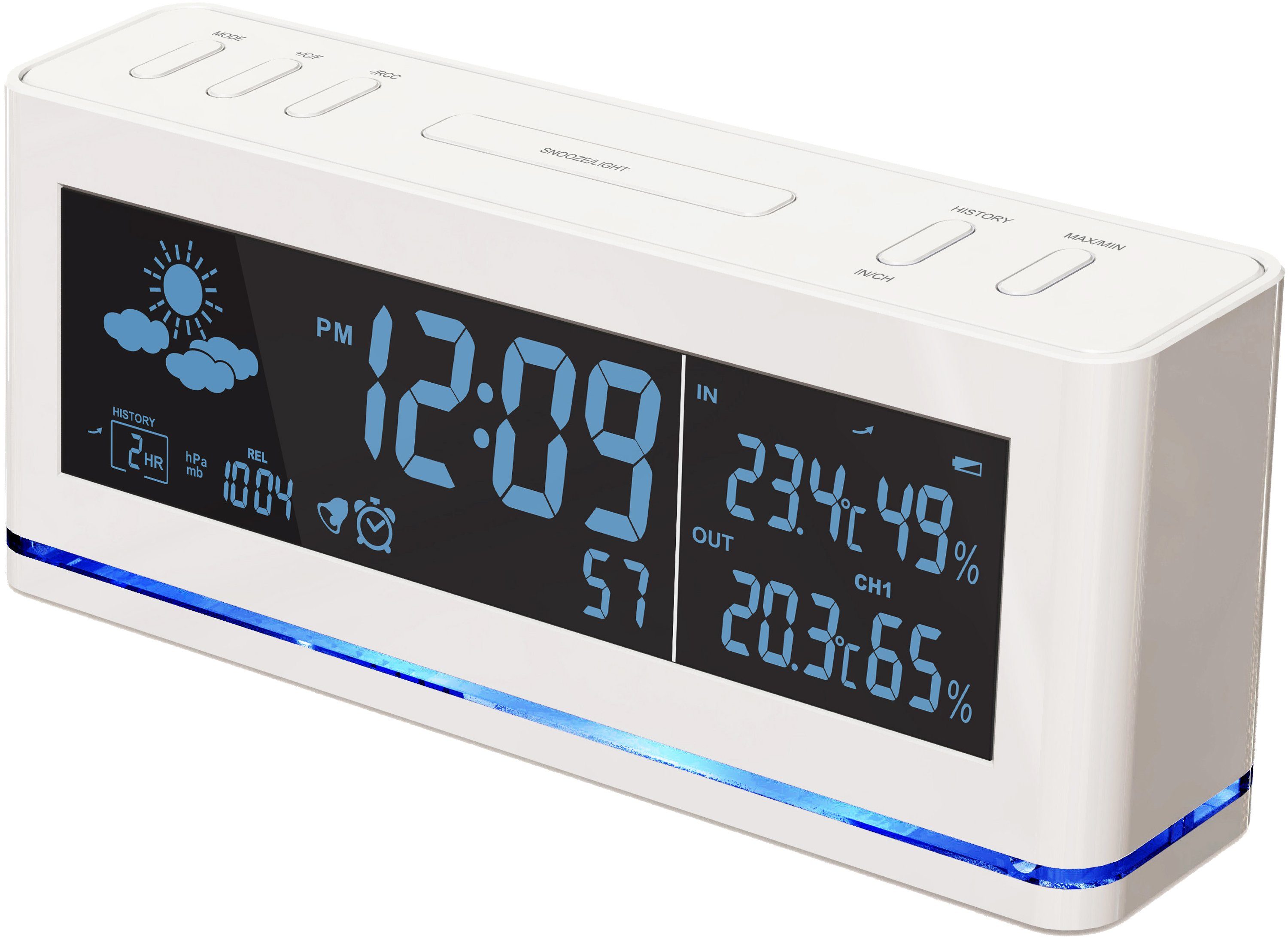 technoline Funkwecker WS 6850 mit Wettervorhersage und Außensender