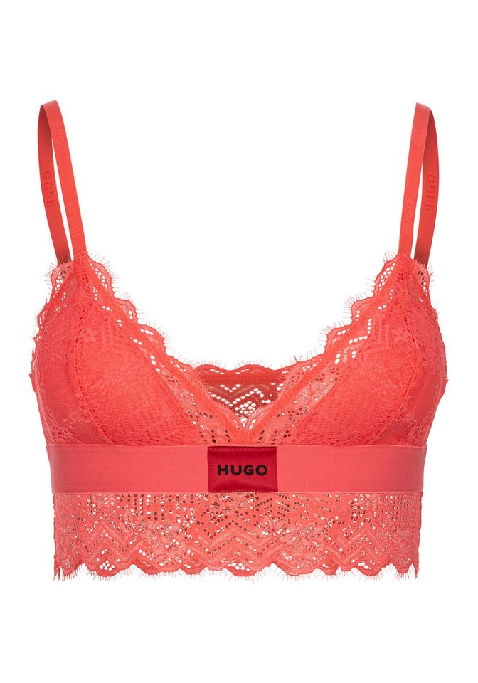Lace Riggs Mit HUGO Bügelloser BH TRIANGLE RL LACE mit Hugo-Label am Bund