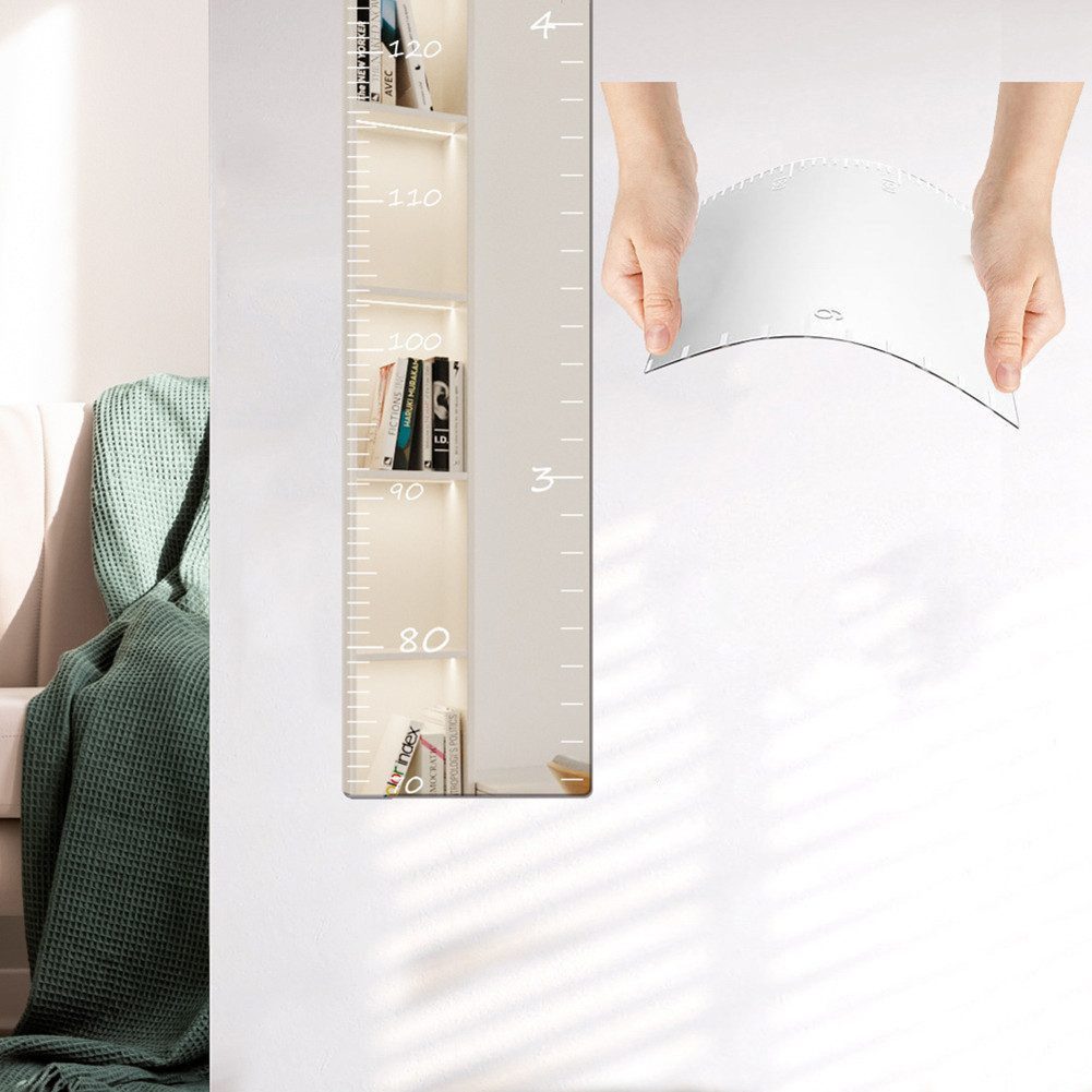 GarveeMore Körpermaßband Acrylhöhe Diagramm für Kinder Wand hängende Messregel, Wandaufkleber