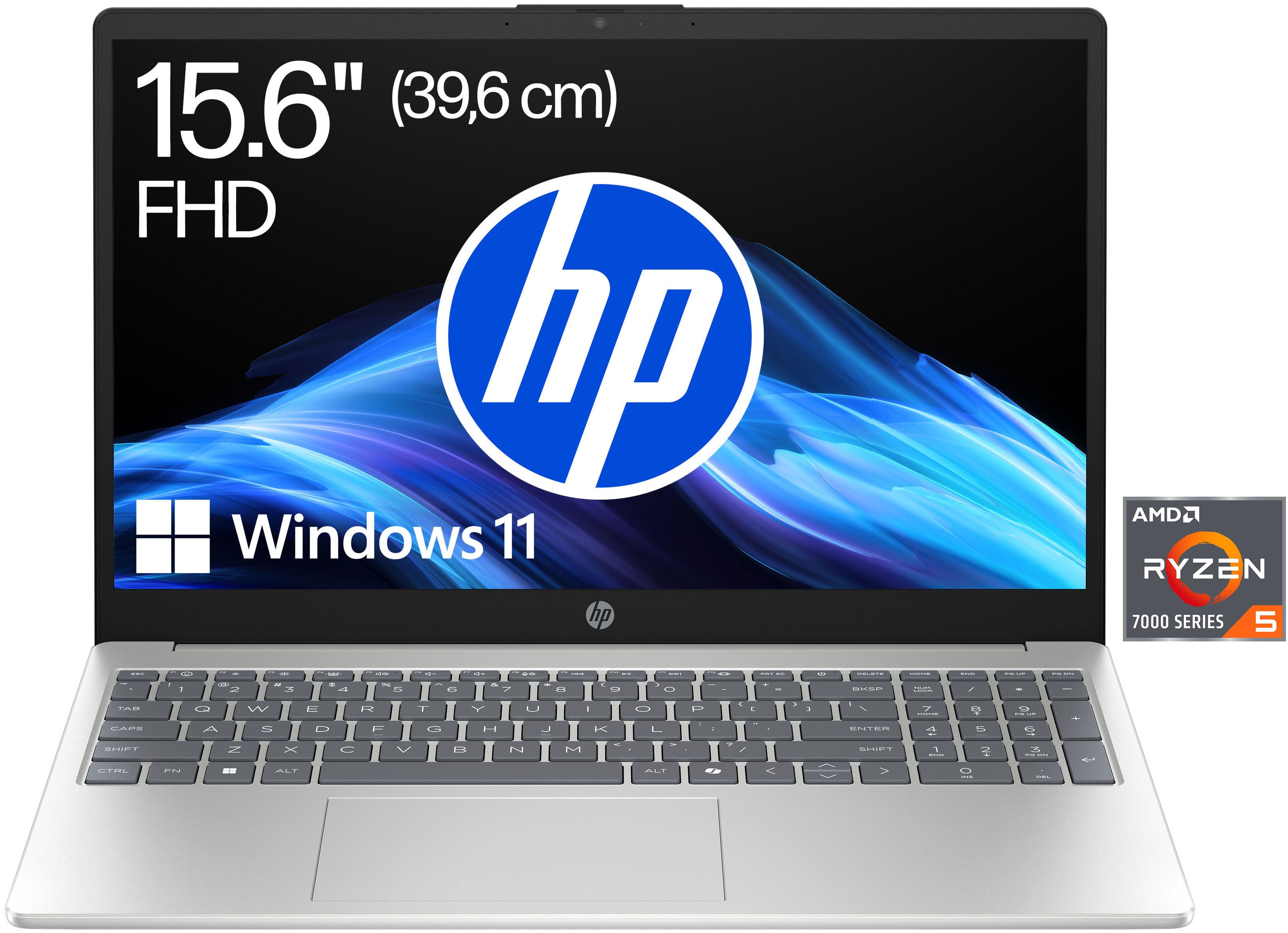 HP 15-fc1054ngx Notebook (39,6 cm/15,6 Zoll, AMD Ryzen 5 7520U, Radeon Graphics, 8 GB, 256 GB SSD)