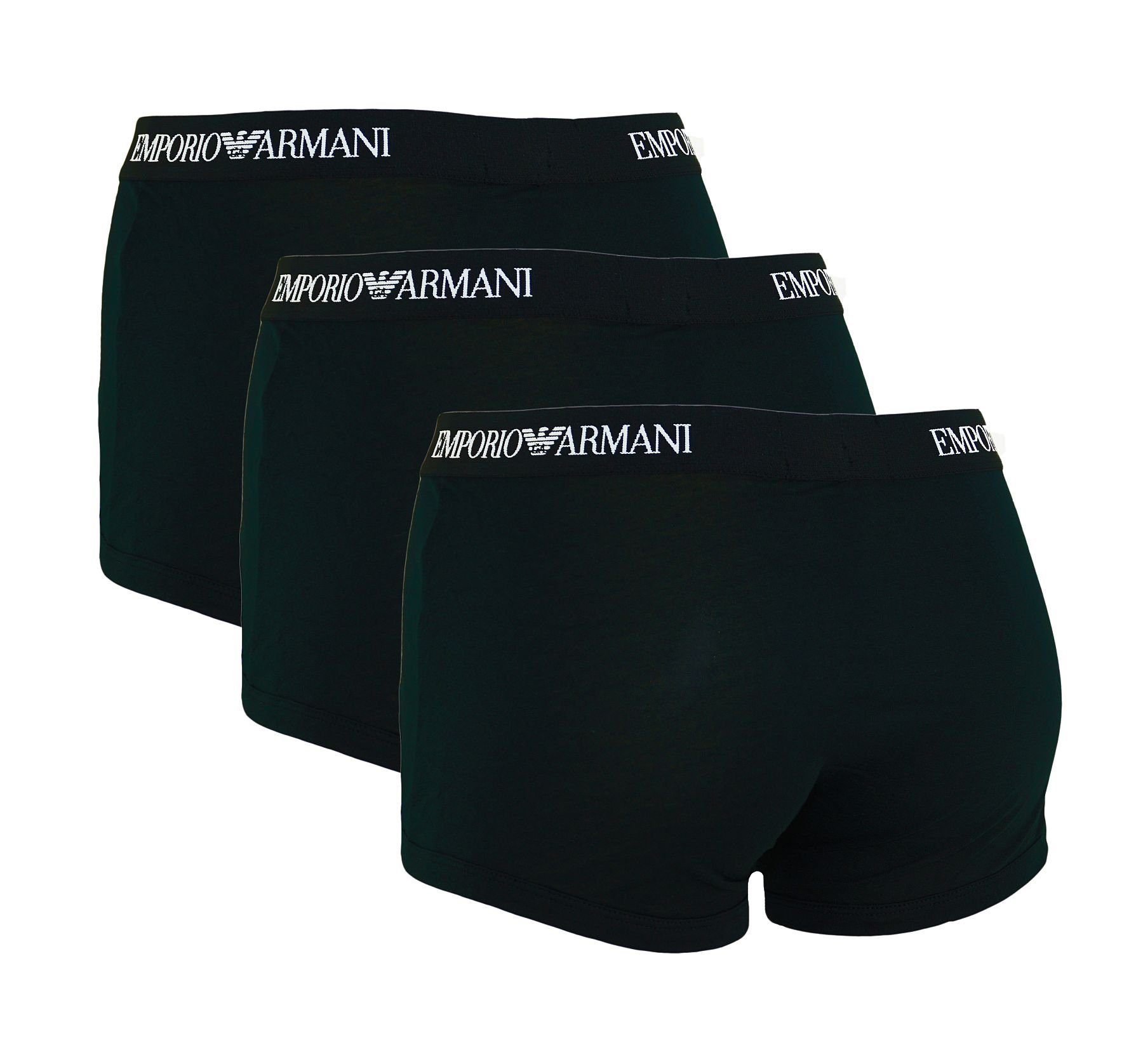 Emporio Armani Boxershorts Unterwäsche 3er Trunk Herrenshorts (3-St) Unterhosen Pack black