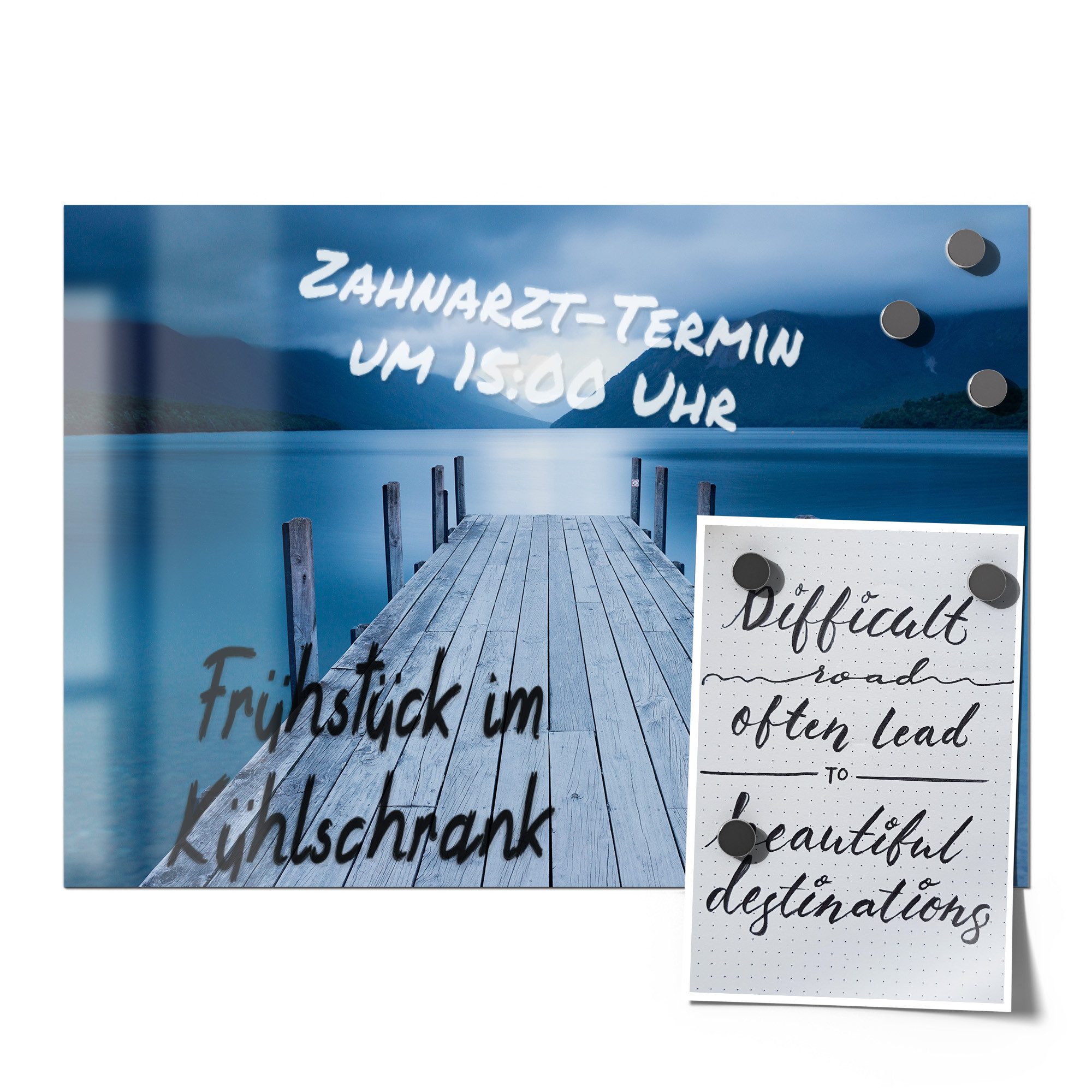 Thumbnail - DEQORI Magnetfolie 'Steg ins Geheimnis', beschreibbar universal Magnetmatte magnetisch Folie Planer Kalender