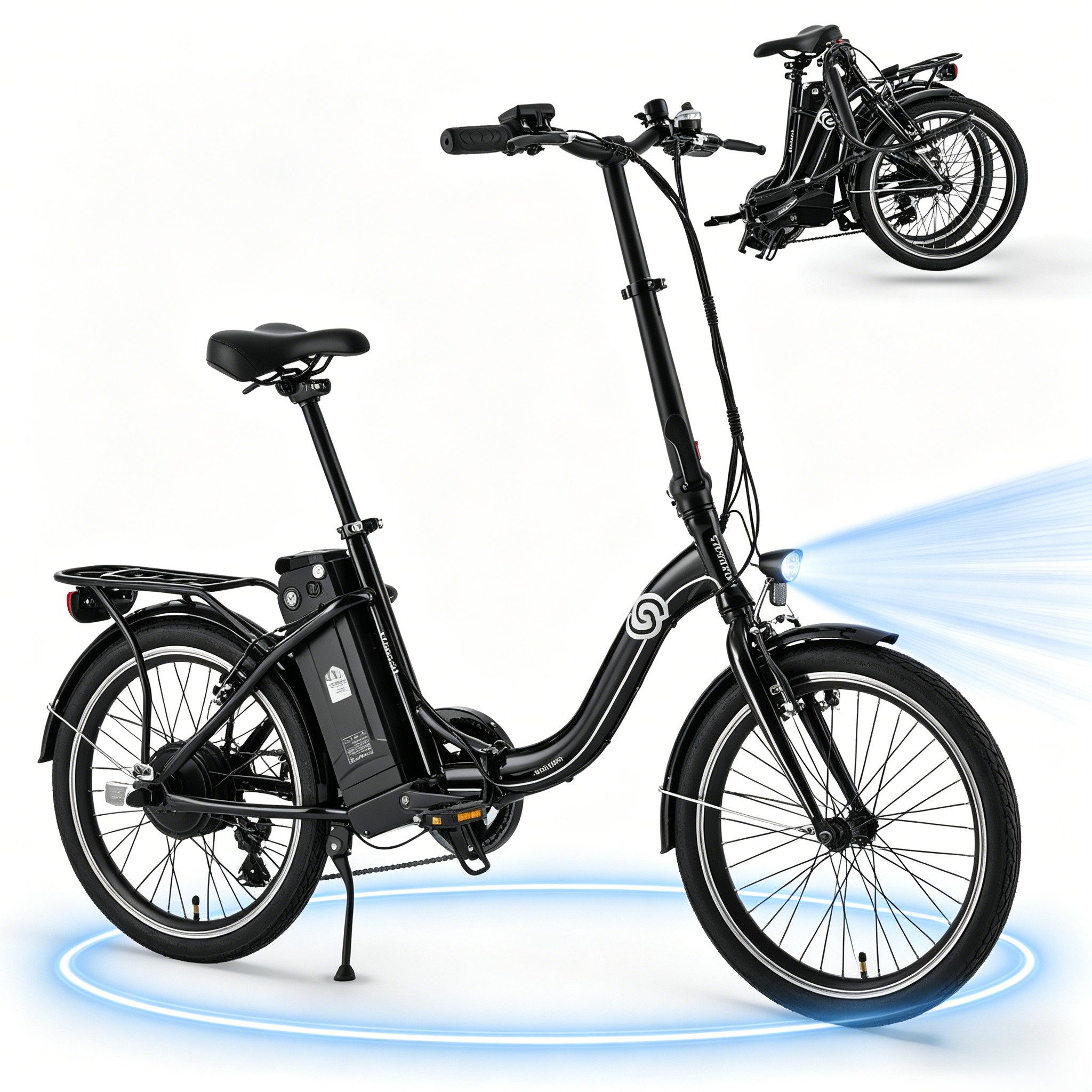 VECOCRAFT E-Bike Faltrad 468Wh 36V 13Ah 20’’ NEMESIS Klapprad Elektrofahrrad max. 80km, 6 Gang, Heckmotor, 468 Wh, Klappfahrrad E-Citybike Pedelec für Damen u. Herren