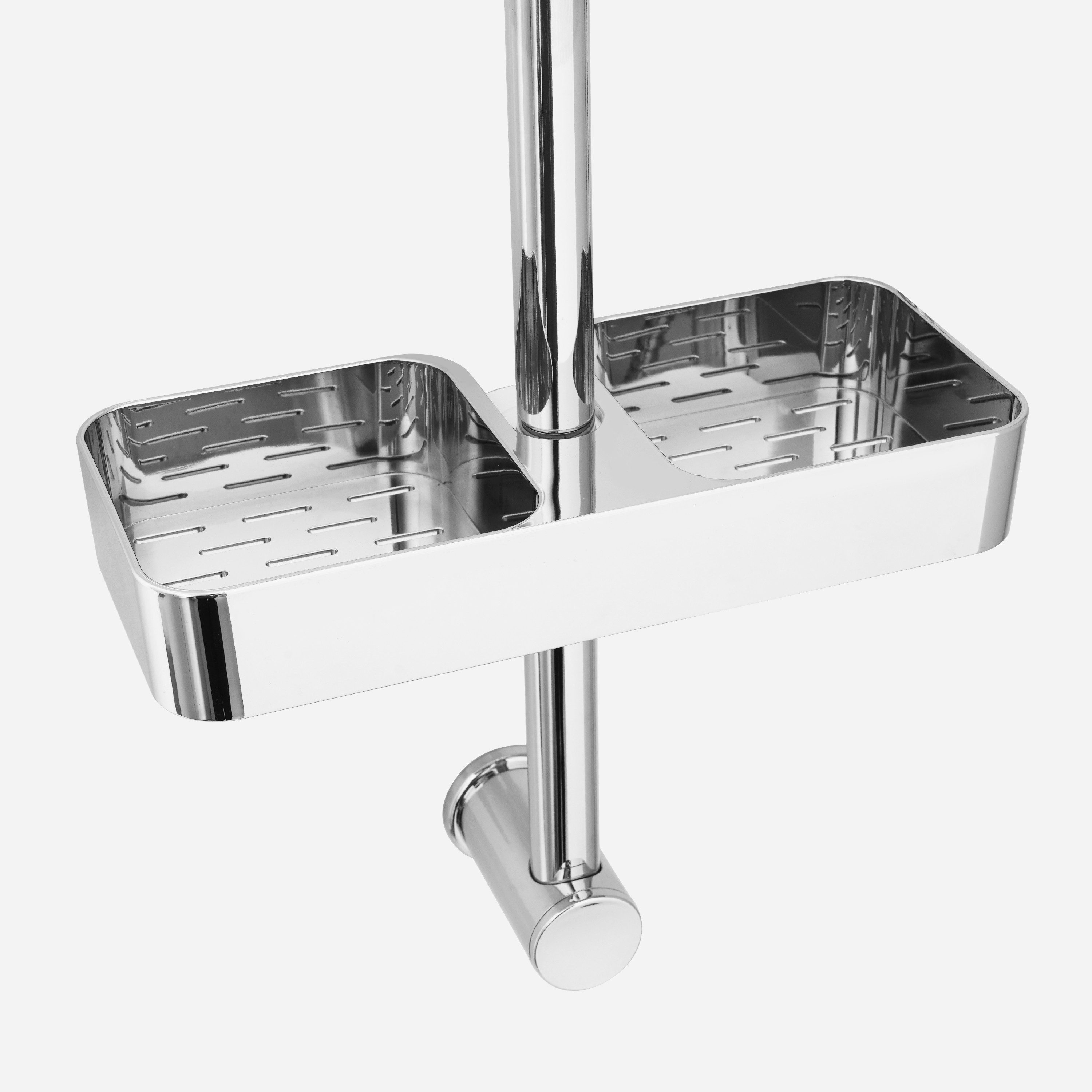 Euroshowers GmbH Duschablage zum Aufstecken Chrom für 19 und 22 mm ohne Bohren