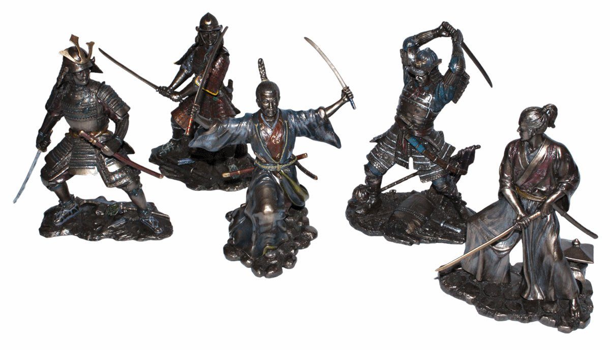 cm Dekofigur Krieger H 21-23 Art Kimono und Deko Set: Rüstung Parastone Samurai Figuren in