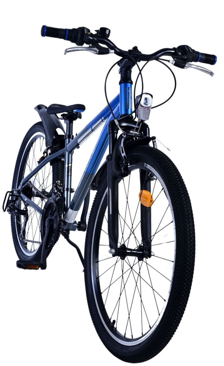 T&Y Trade Mountainbike 24 Zoll Kinder Jugend MTB Fahrrad Mountainbike Bike Rad Blau XC 22560, 21 Gang Shimano, Kettenschaltung, Federgabel, 21 Shimano Gang, Licht, Schutzbleche