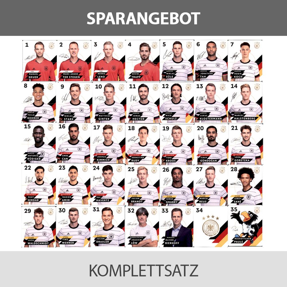 REWE Sammelkarte EM 2020 REWE Sammelkarten - 1 Komplettsatz