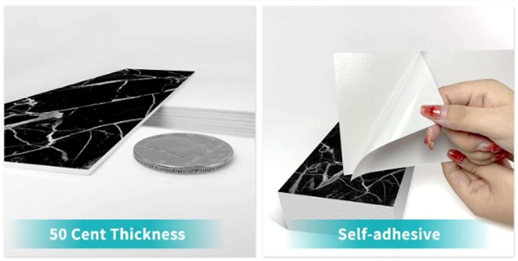 XDeer Wandfliese 16 Stück Fliese Aufkleber Fliesensticker,Vintage Boden Wandabziehbild, gray, Aufkleber selbstklebende Fliese 3D Kunst DIY Küche Bad Backsplash