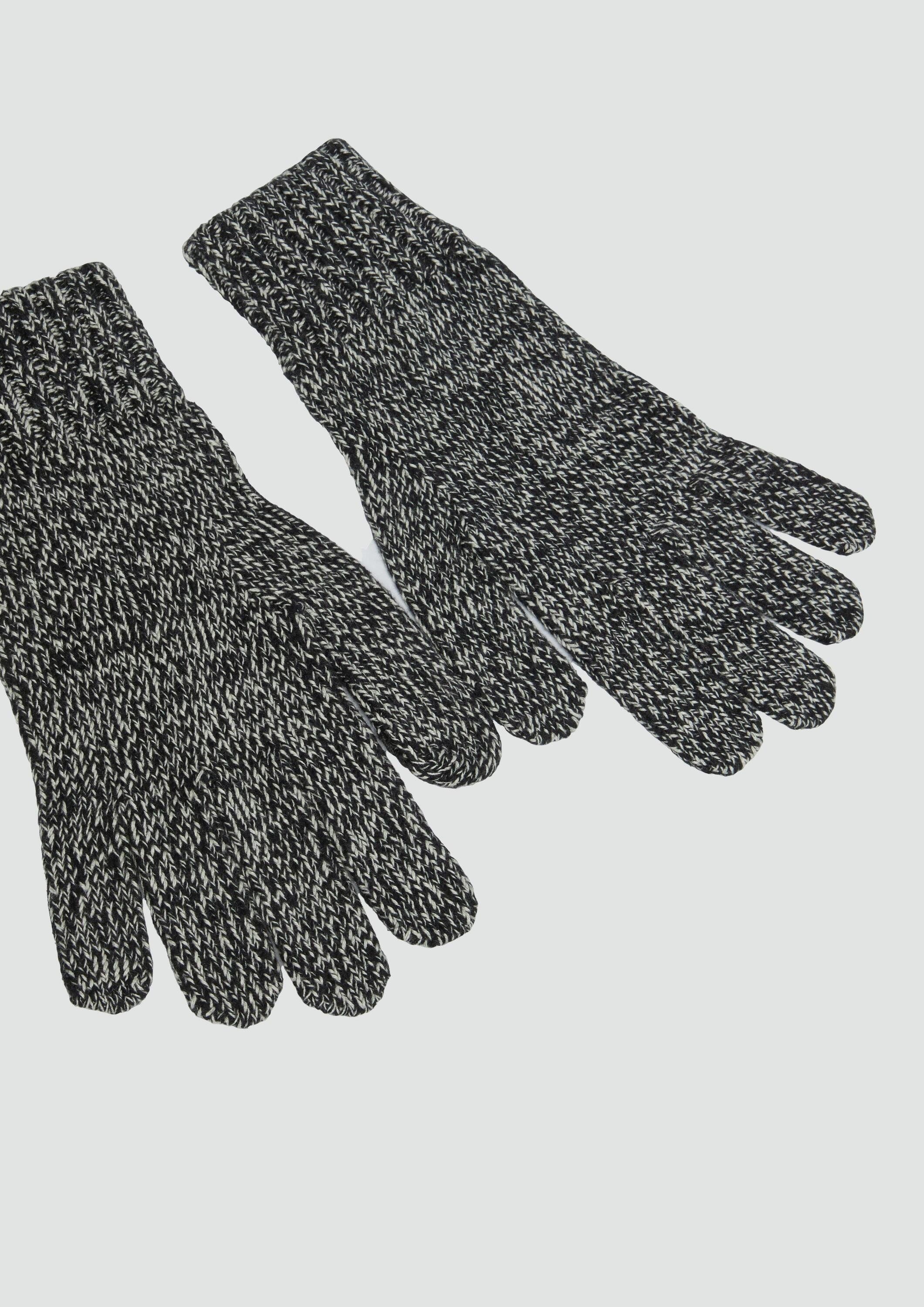 s.Oliver Strickhandschuhe Handschuhe Baumwollhandschuhe aus Moulinéstrick mit Touchscreen Funktion
