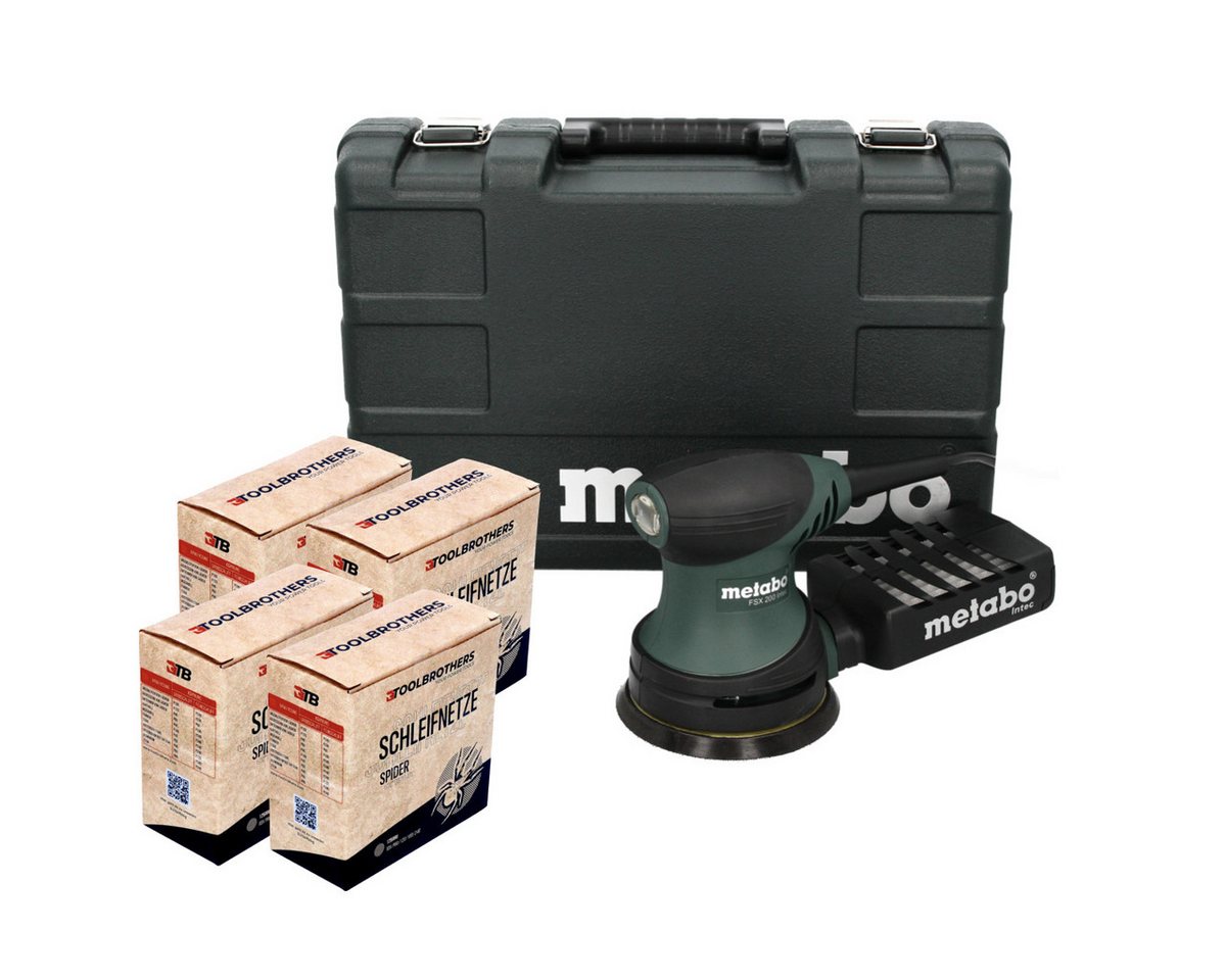 Thumbnail - metabo Exzenterschleifer FSX 200 Intec Exzenterschleifer 240 W 125 mm + 4x Toolbrothers SPIDER
