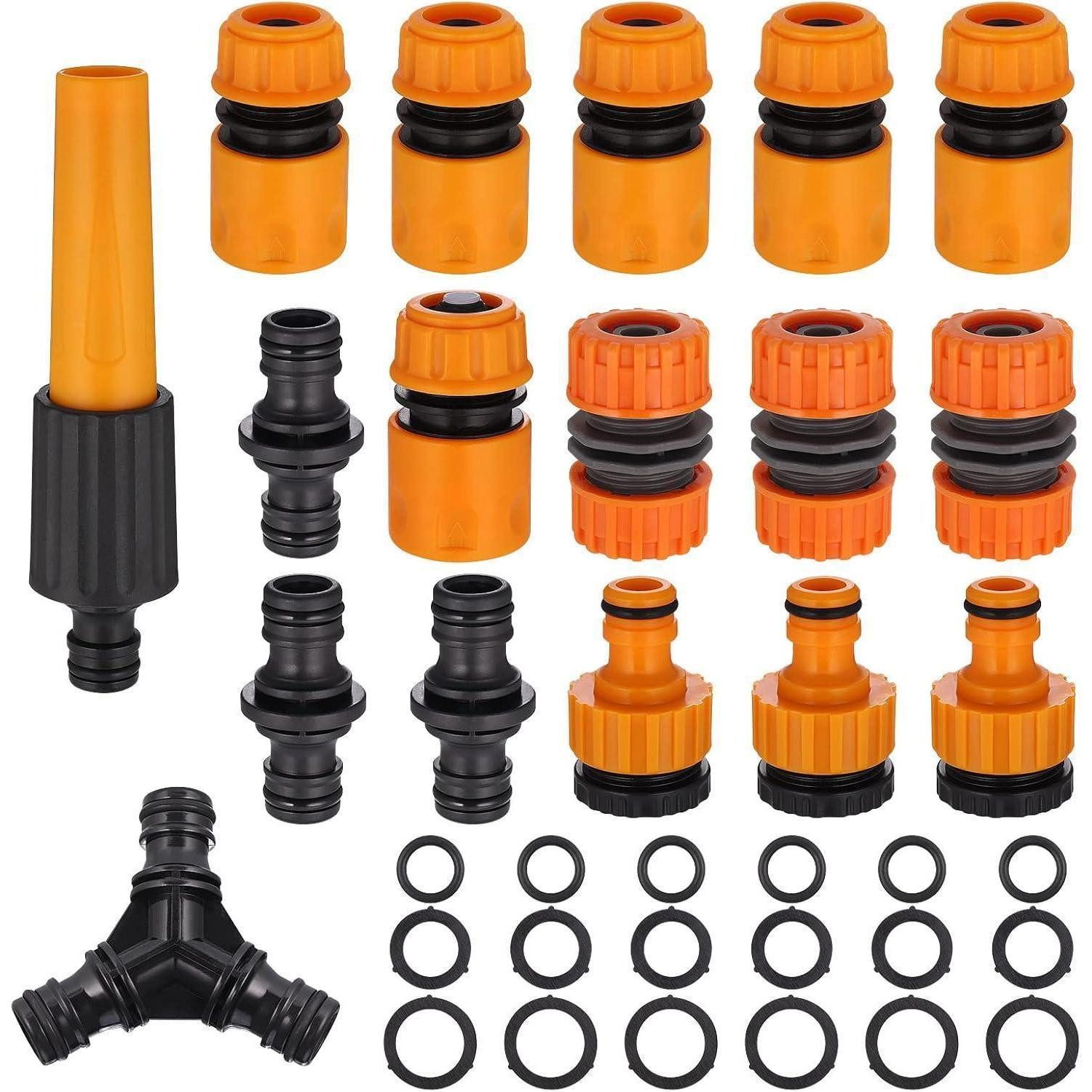 LuxusKollektion Schlauchverbinder Schlauchverbinder Set 1/2 Zoll ABS Gartenschlauch Anschluss Leckfrei
