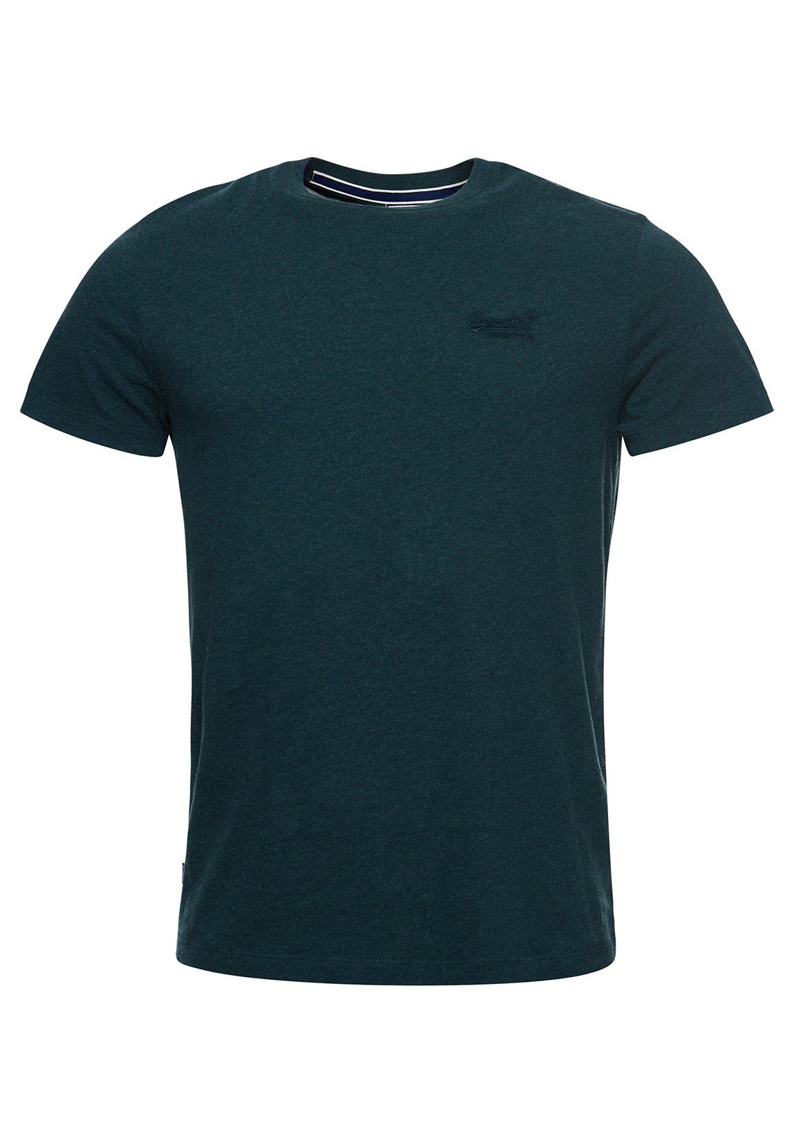 Superdry T-Shirt Superdry Herren T-Shirt VINTAGE LOGO EMB TEE Buck Green Marl Grün