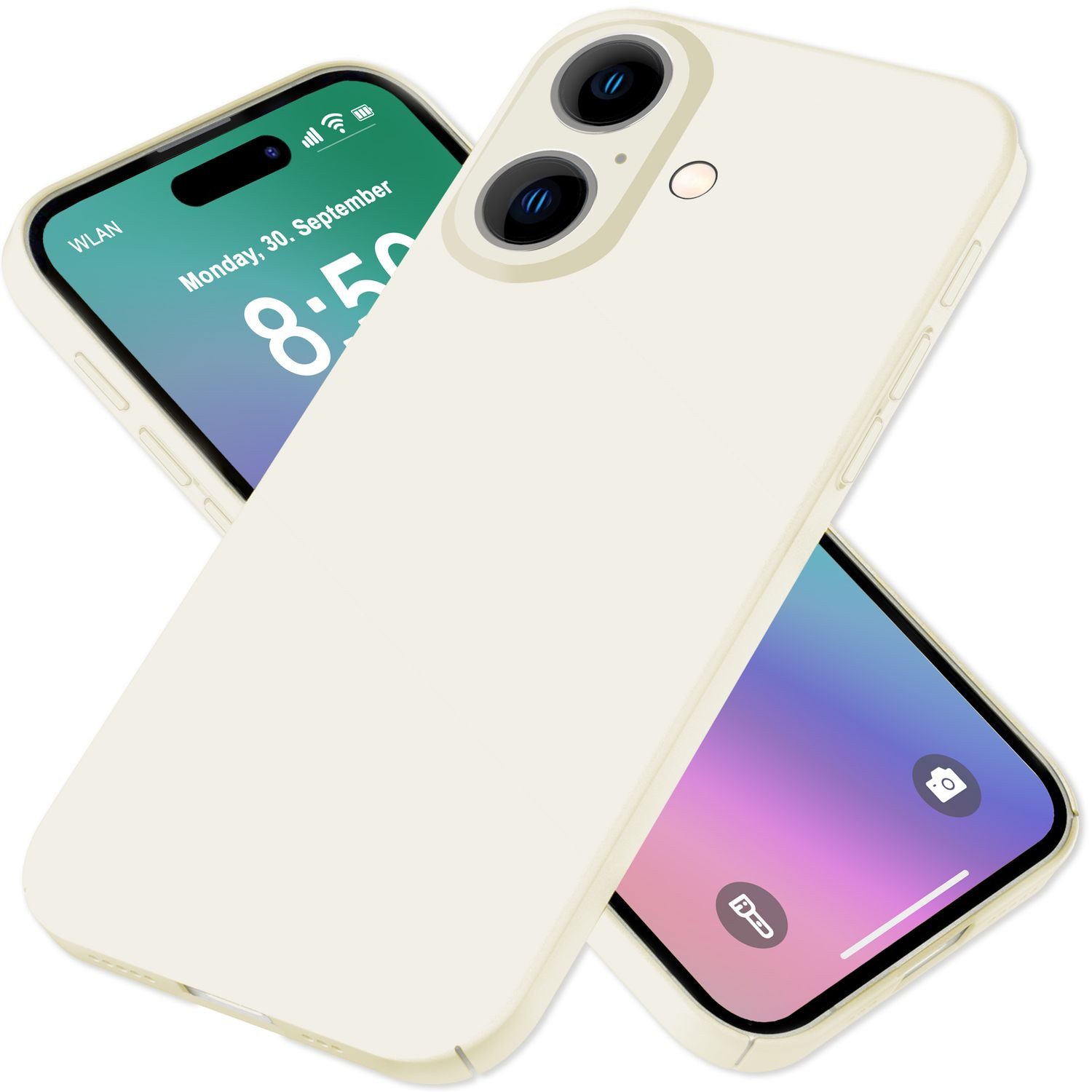 Nalia Smartphone-Hülle Apple iPhone 16 15,5 cm (6,1 Zoll), Ultra Dünne Hülle / Matt Hardcase / 0,5mm Slim-Fit / Anti-Fingerprint