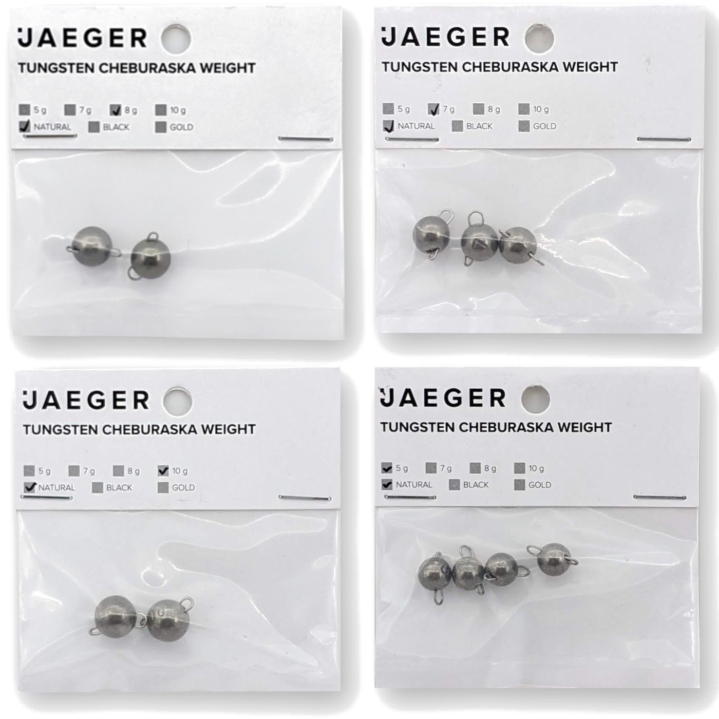 Jaeger Jighaken Jaeger Fishing Tungsten Cheburashka Sinker Natural - Jigköpfe