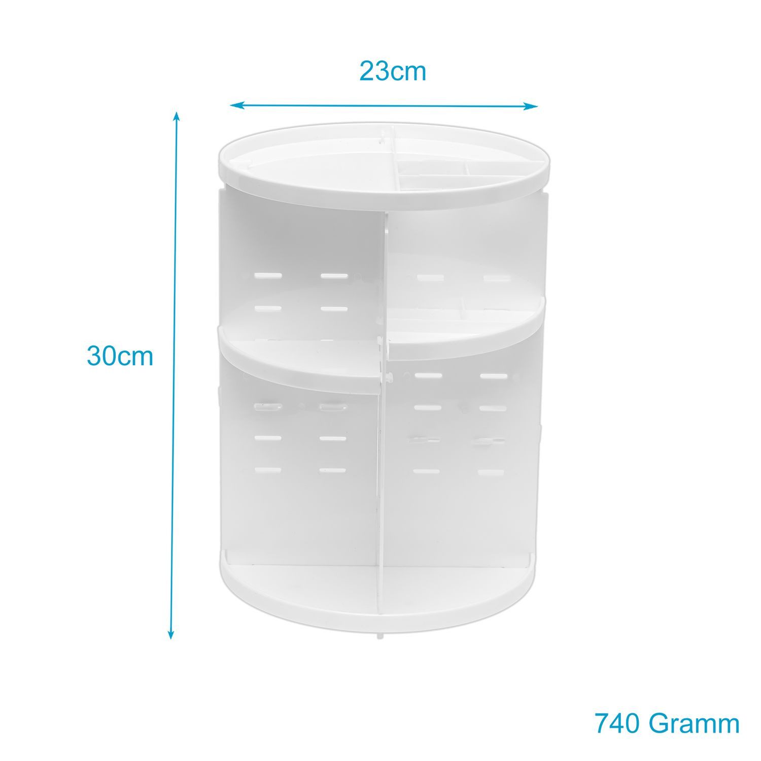 Intirilife Make-Up Organizer, 1-tlg., 360 Grad rotierbare Kosmetik Aufbewahrungsbox