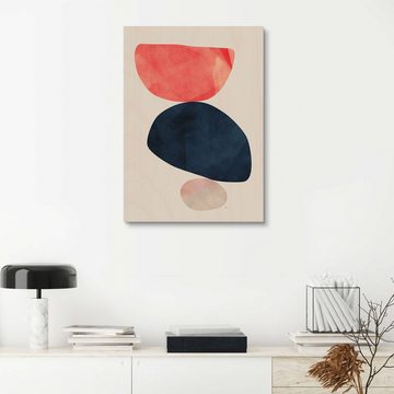 Posterlounge Holzbild Tracie Andrews, Balance II, Wohnzimmer Minimalistisch Malerei