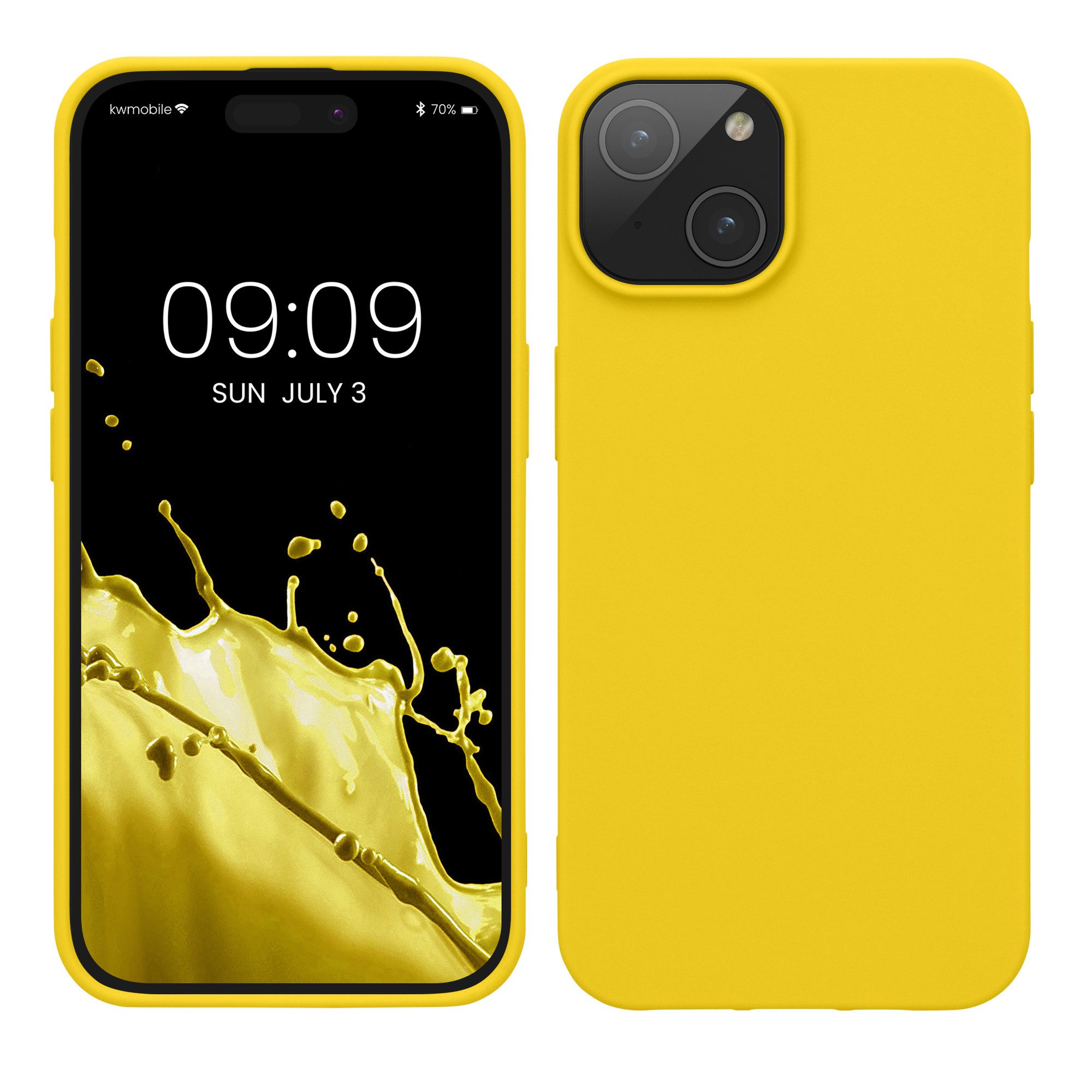 kwmobile Handyhülle Hülle für Apple iPhone 15, Hülle Silikon - Soft Handyhülle - Handy Case Cover