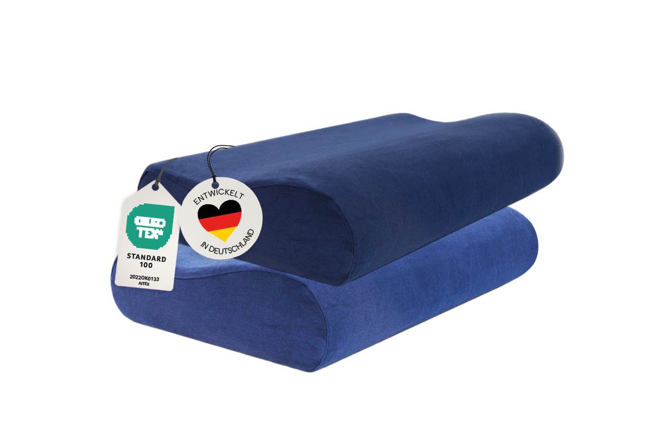casimum Kissenbezug Schonbezüge für Orthopädisches Nackenkissen BLAU, (2 St günstig online kaufen