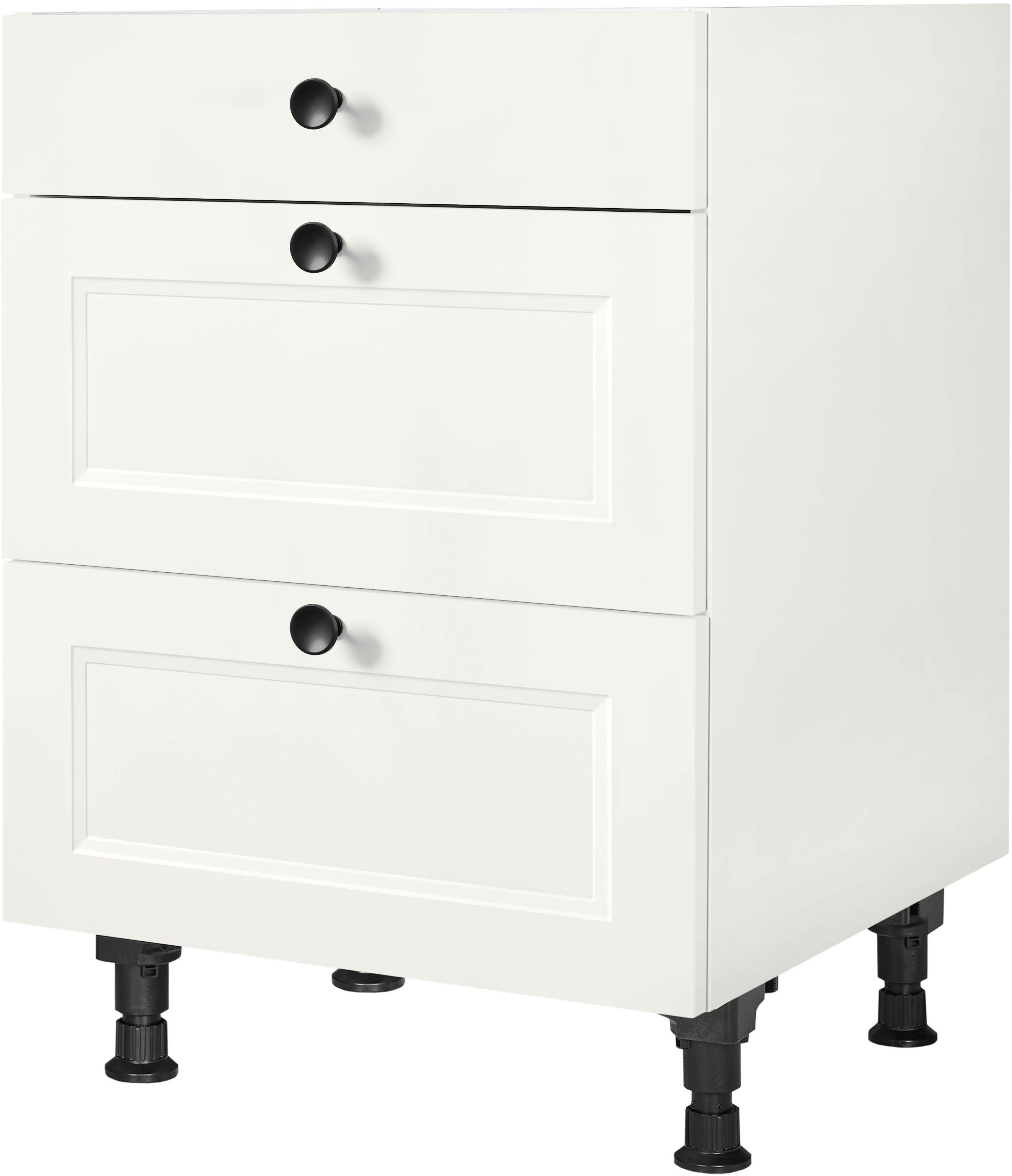 nobilia® Kochfeldumbauschrank "Cascada", vormontiert, mit Schubkasten und Auszügen, in den Breiten 60 und 90 cm