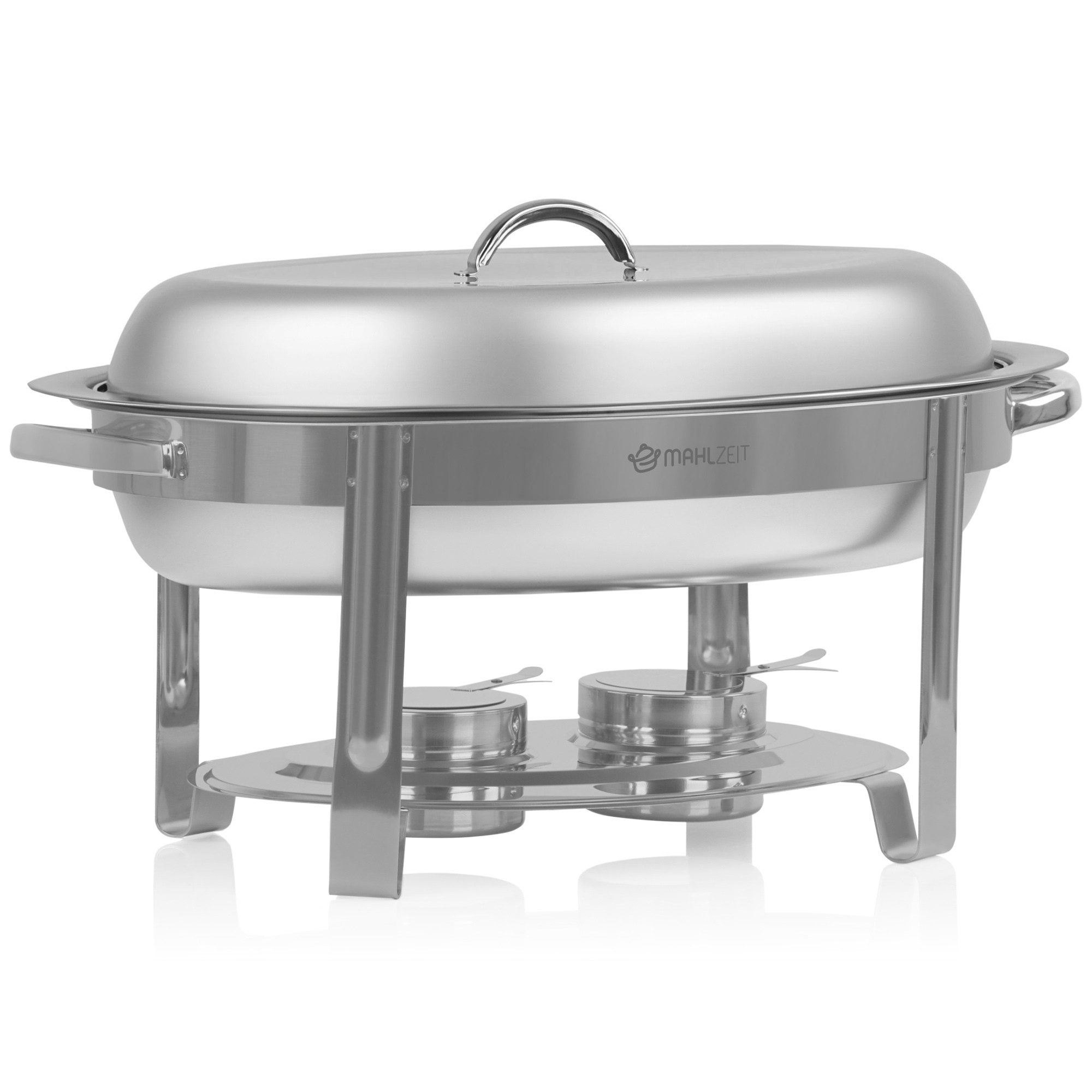 Speisenwärmer Mahlzeit Edelstahl Chafing Dish oval 5 Liter, Wärmebehälter, Speisenwä