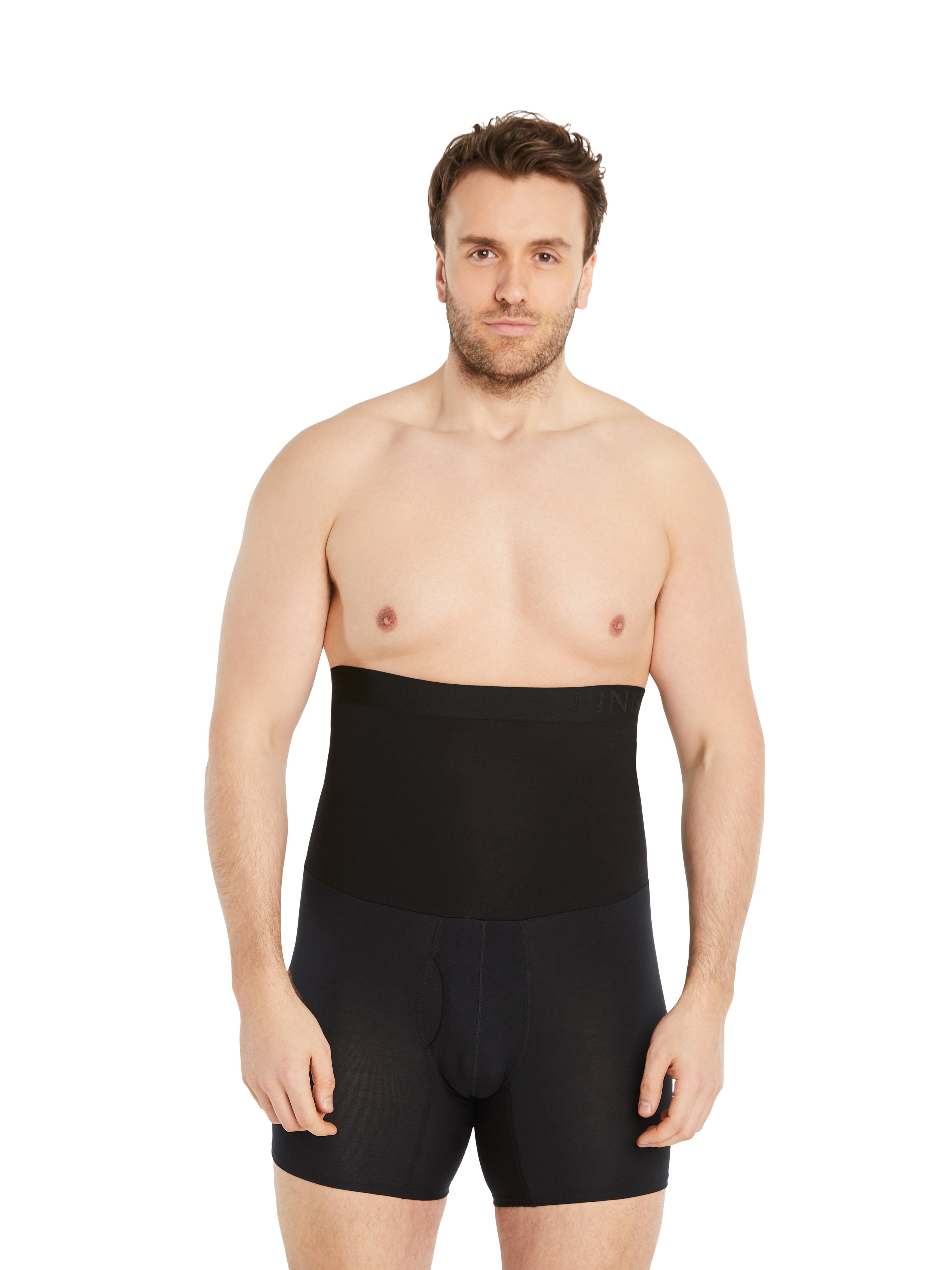 FINN Design Shapinghose Shapewear Kompressions-Shorts Herren extra starke Kompression, eine Kleidergröße weniger Schwarz