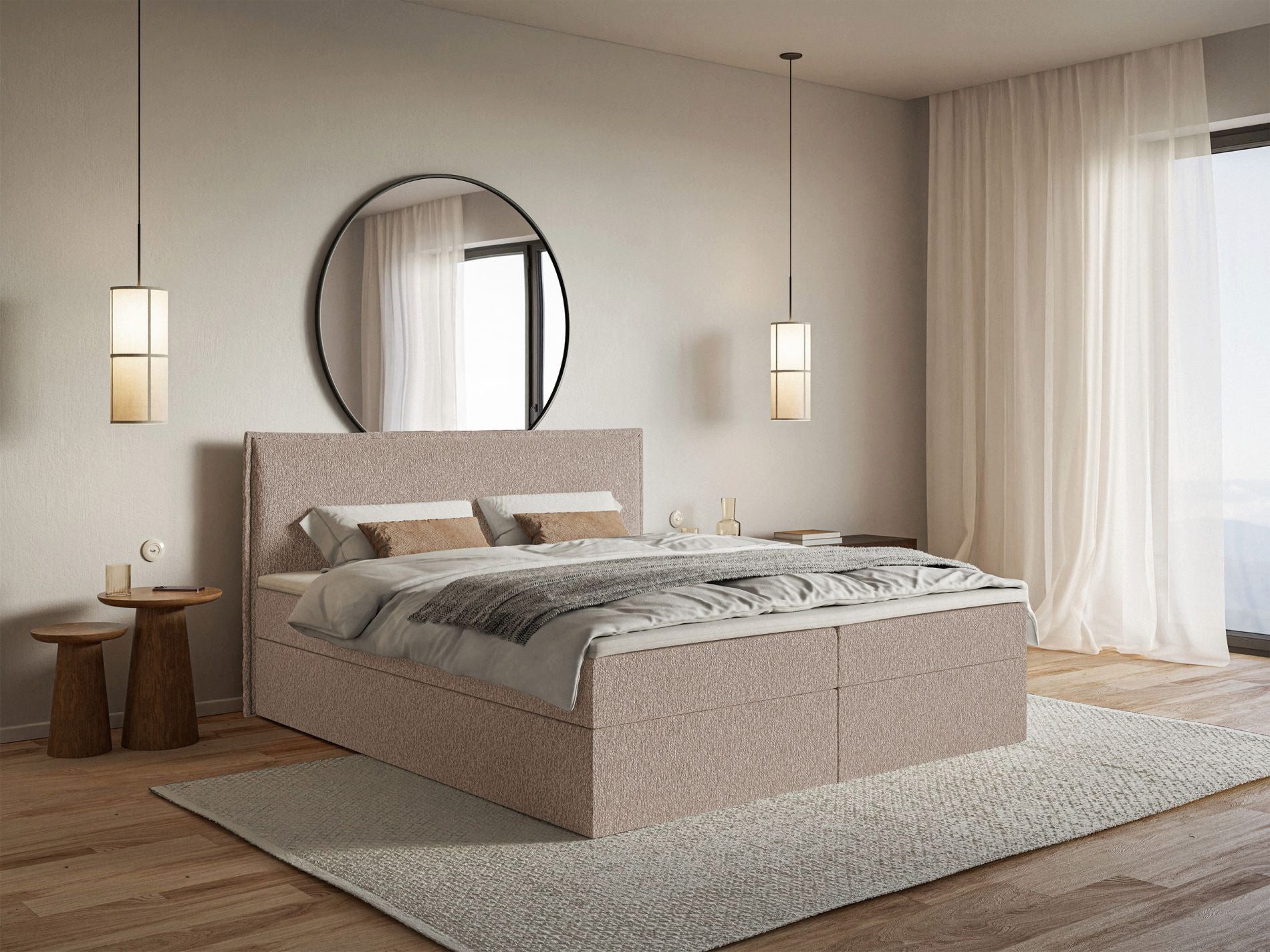 Selsey Boxbett SOFTIE, mit Bettkasten und Topper, Bonnell-Federkernmatratze
