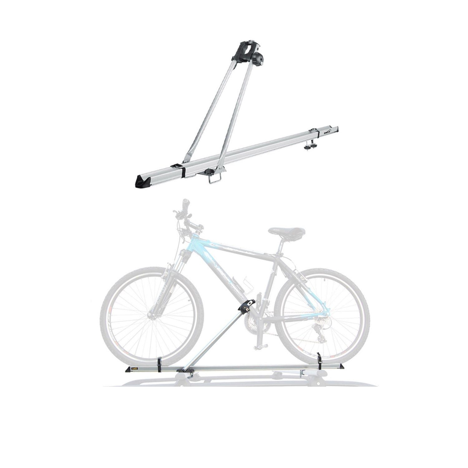 OMAC Dachfahrradträger Dachfahrradträger bis 15kg Fahrradhalter Aluminium Fahrräder, (1-tlg), Abnehmbar, Leichtgewichtig