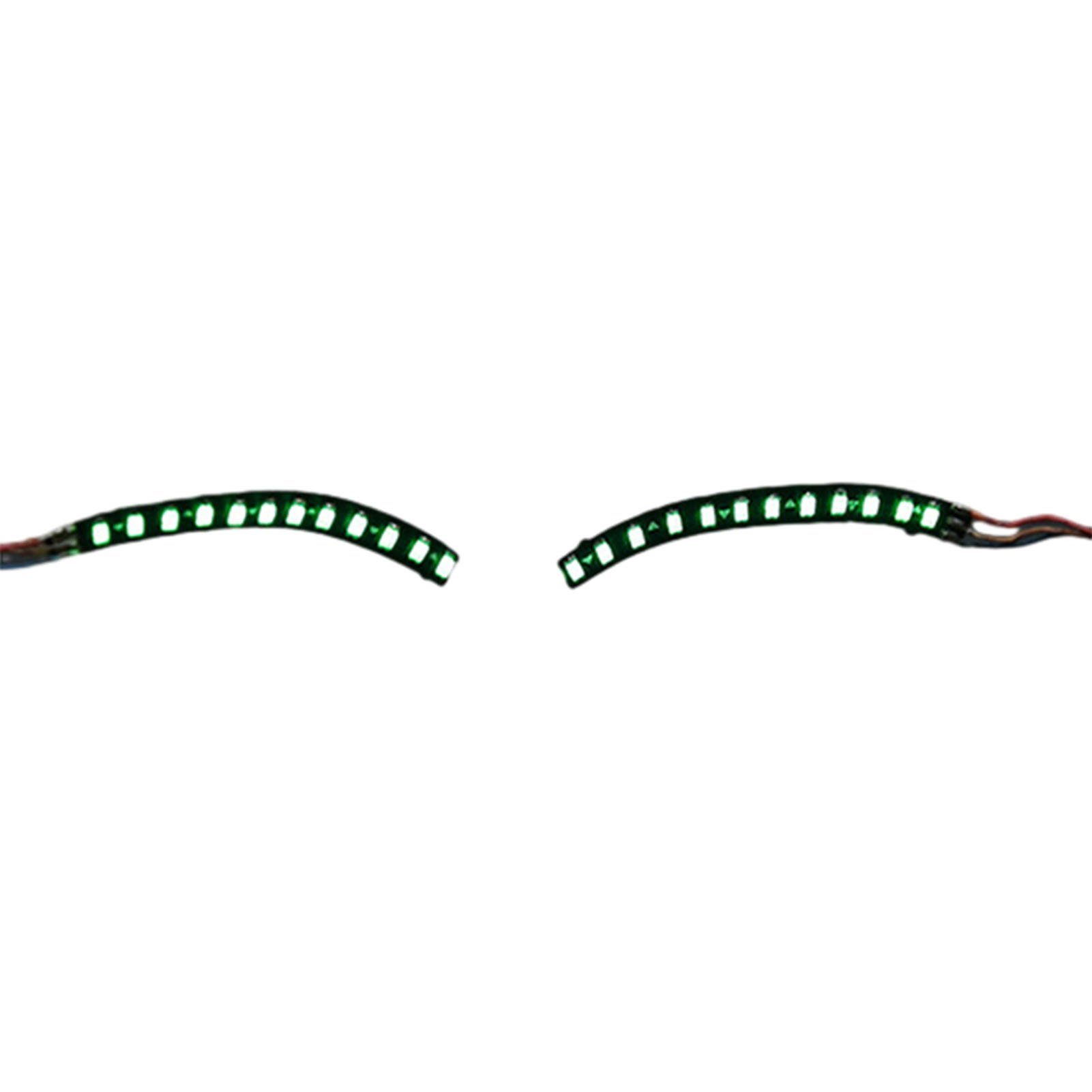 Blusmart Bandwimpern LED Leuchtende Falsche Wimpern Für Halloween, Personalisierte, Bandwimpern green