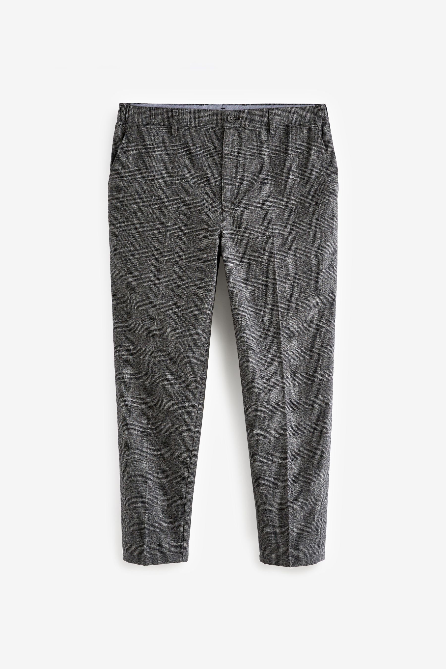 Next Stoffhose Signature Emmetex Hose aus italienischem Stoff (1-tlg) Charcoal Grey Check